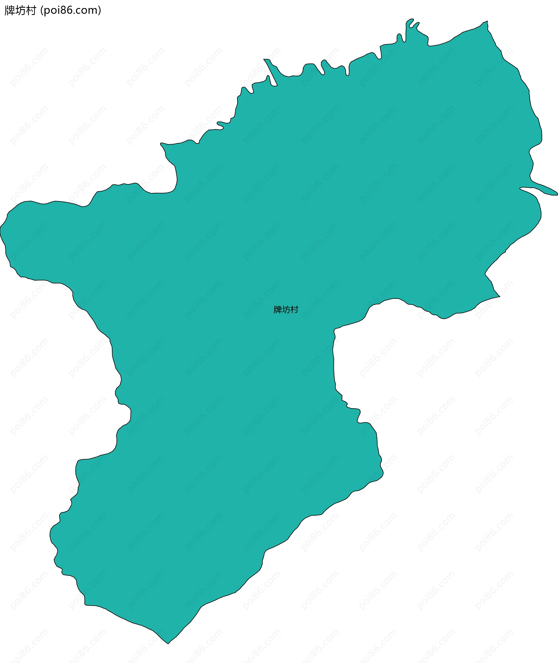 牌坊村边界地图