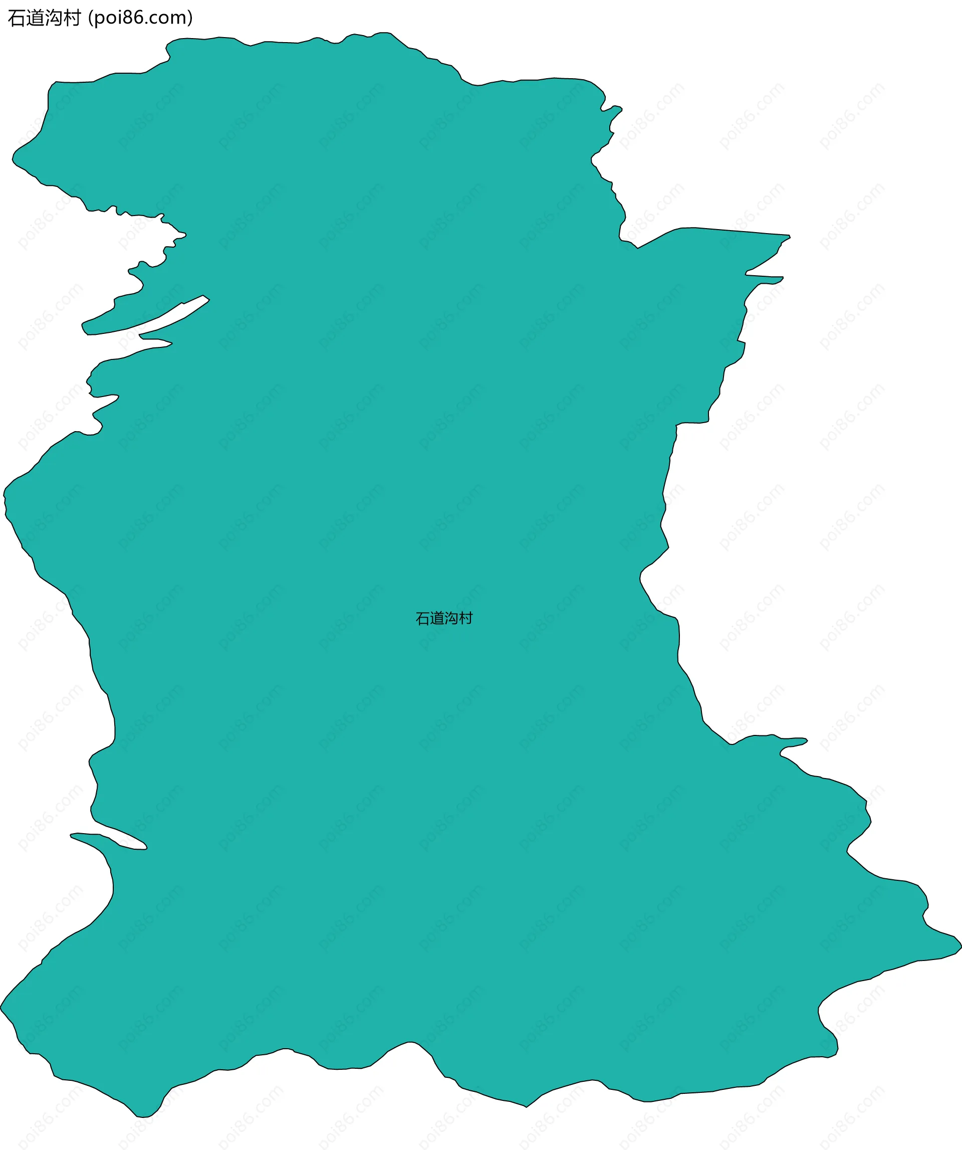 石道沟村边界地图