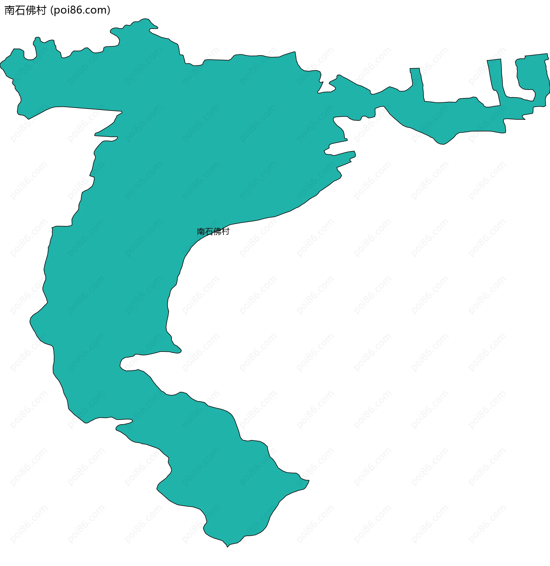 南石佛村边界地图