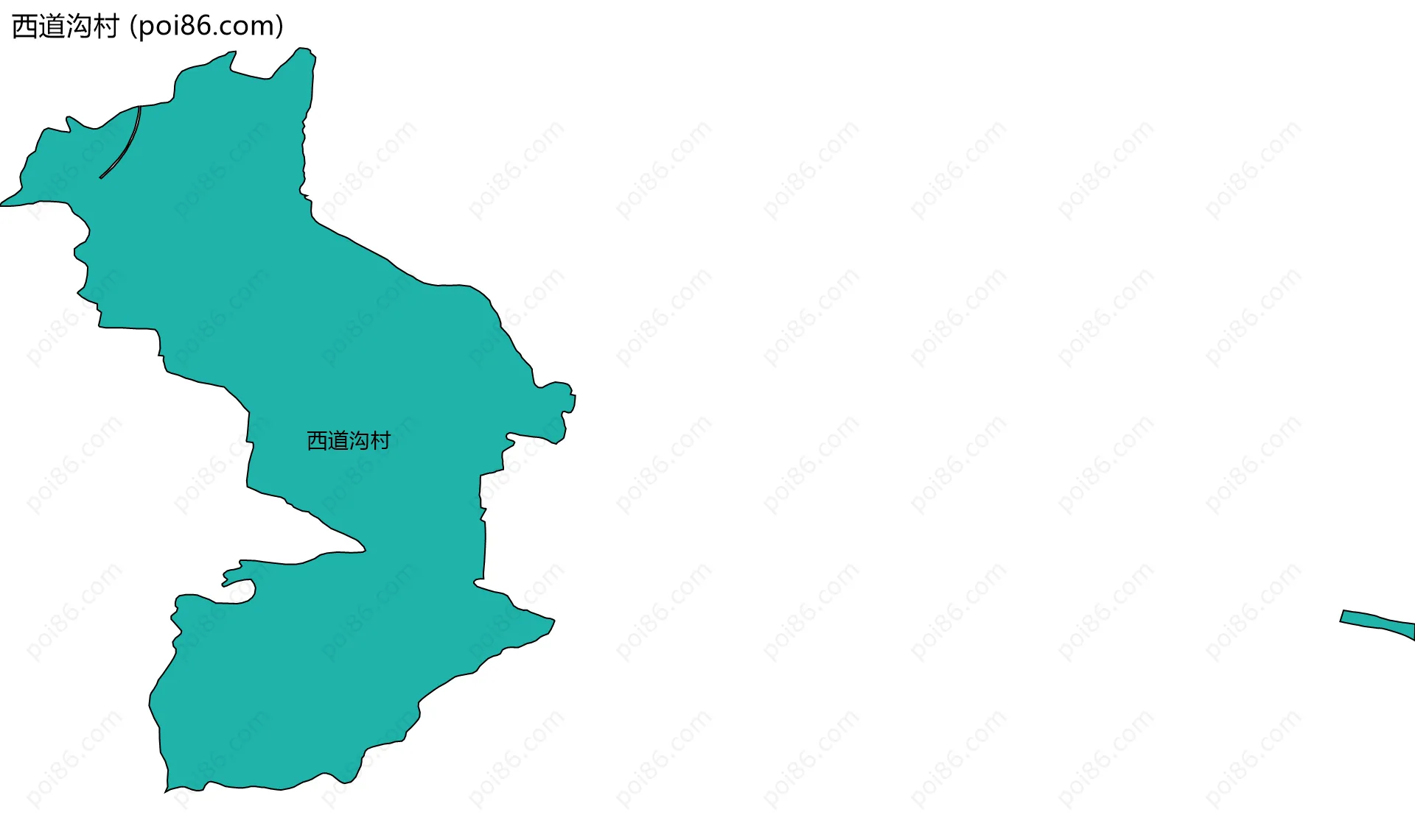 西道沟村边界地图