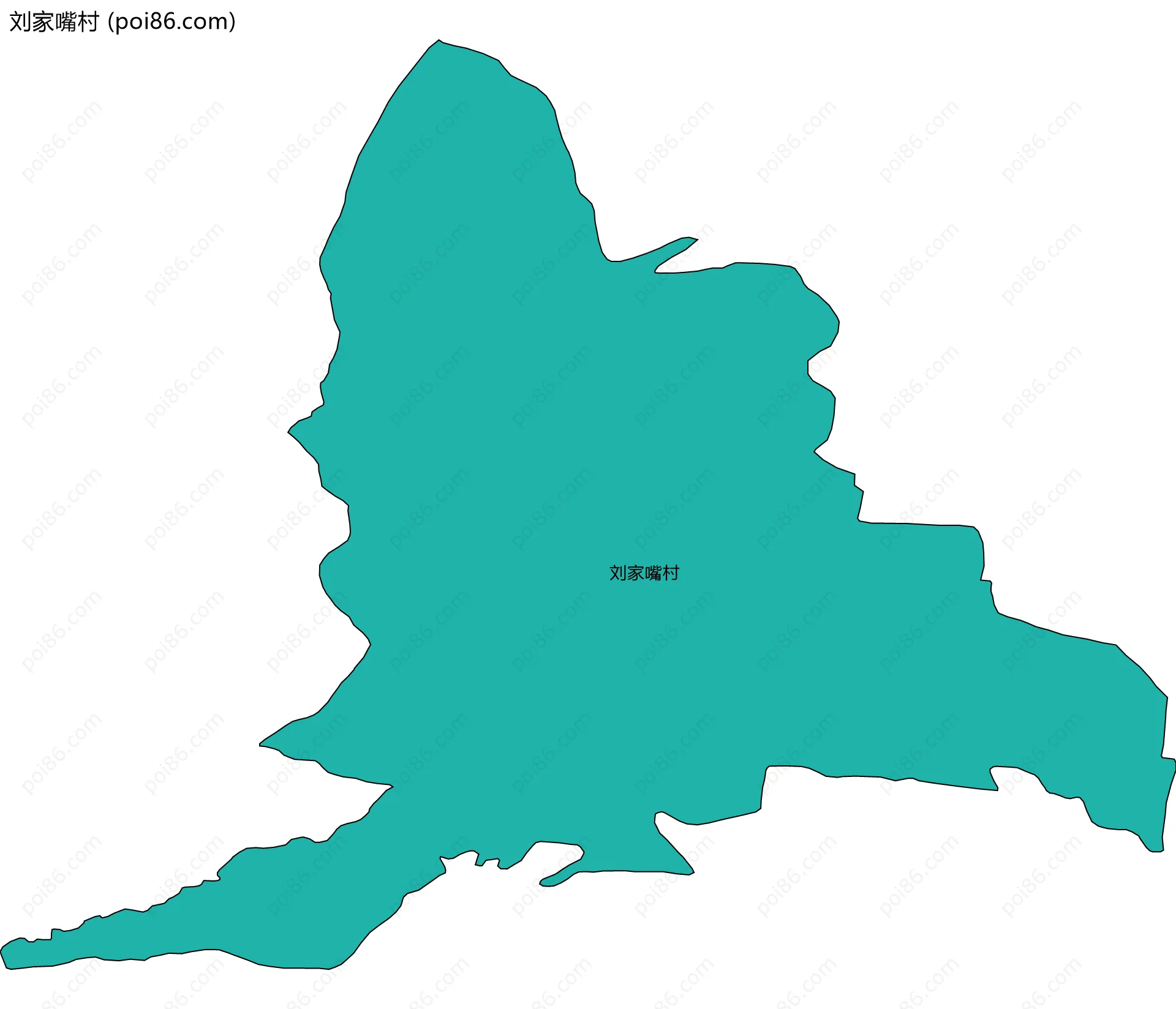 刘家嘴村边界地图