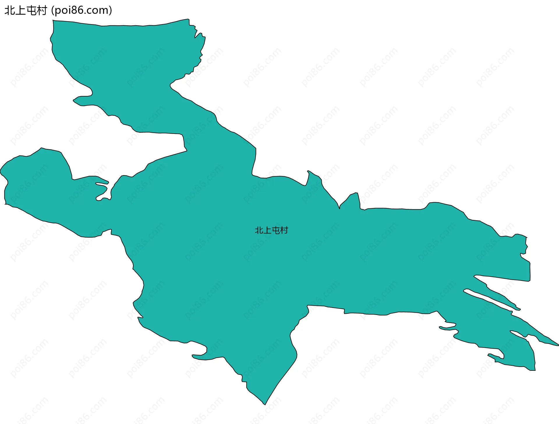 北上屯村边界地图