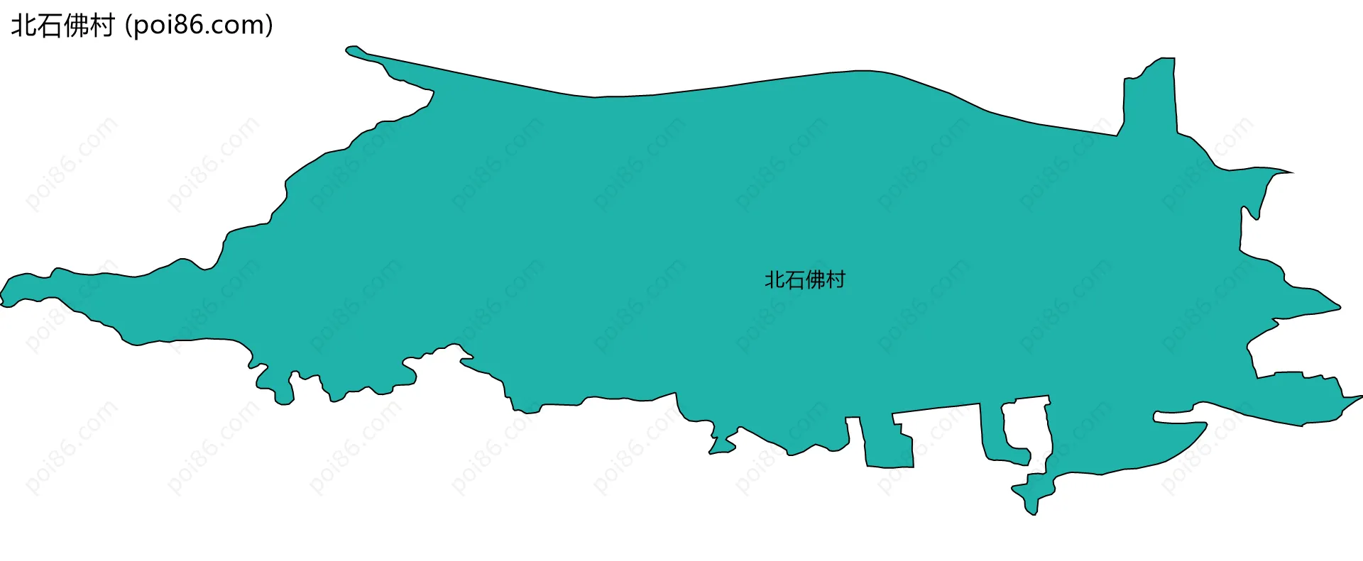 北石佛村边界地图