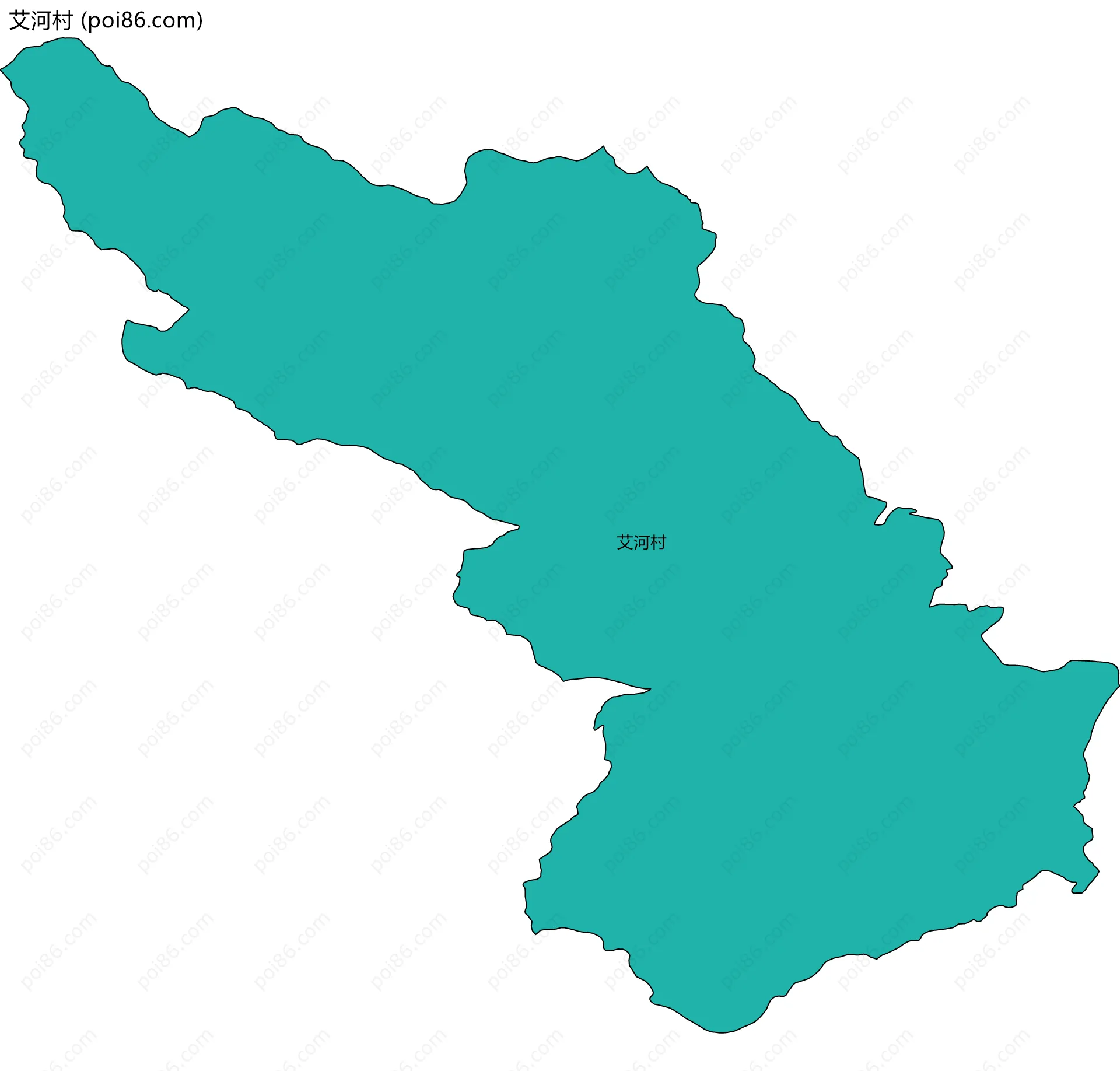 艾河村边界地图