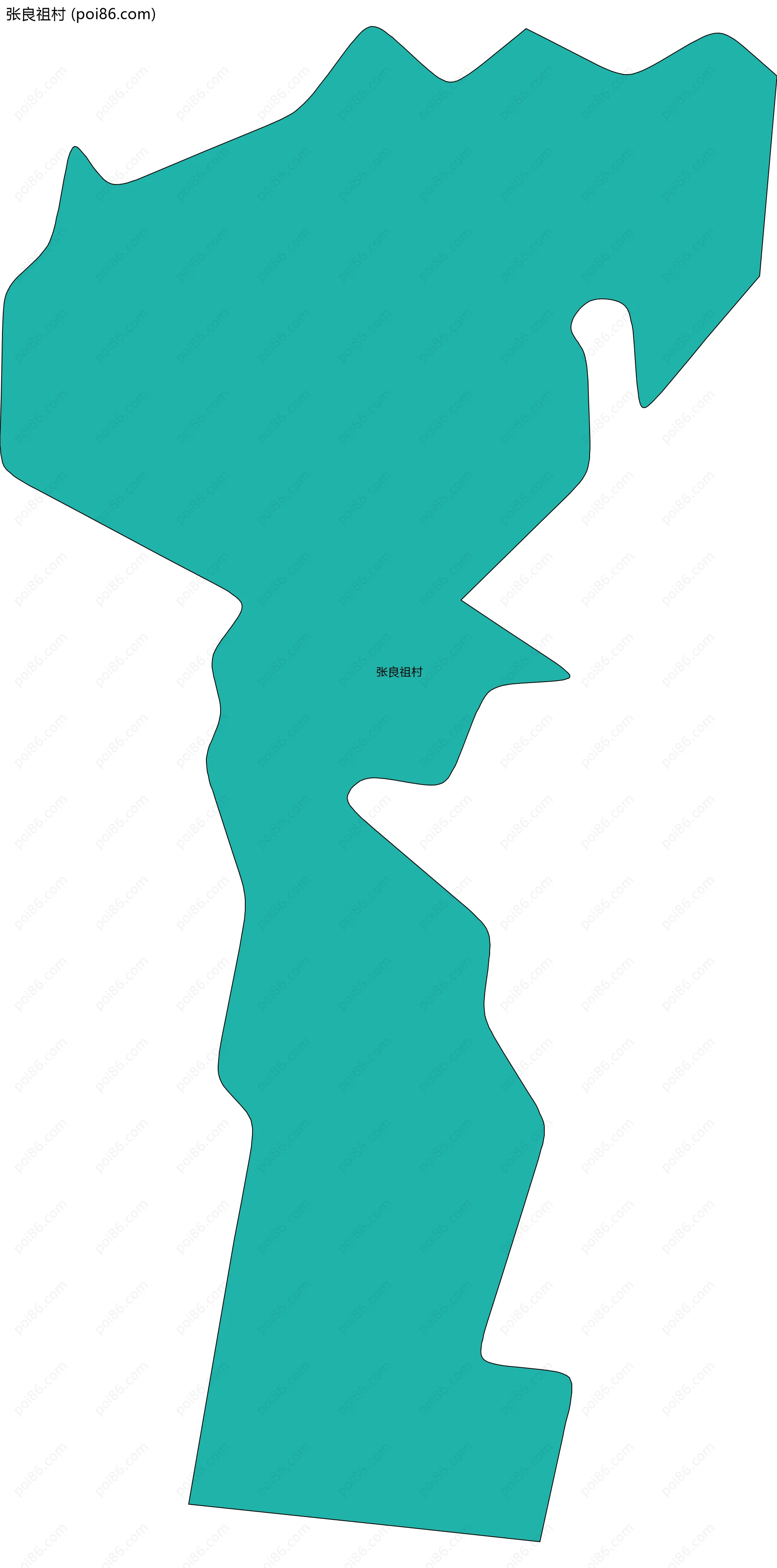 张良祖村边界地图