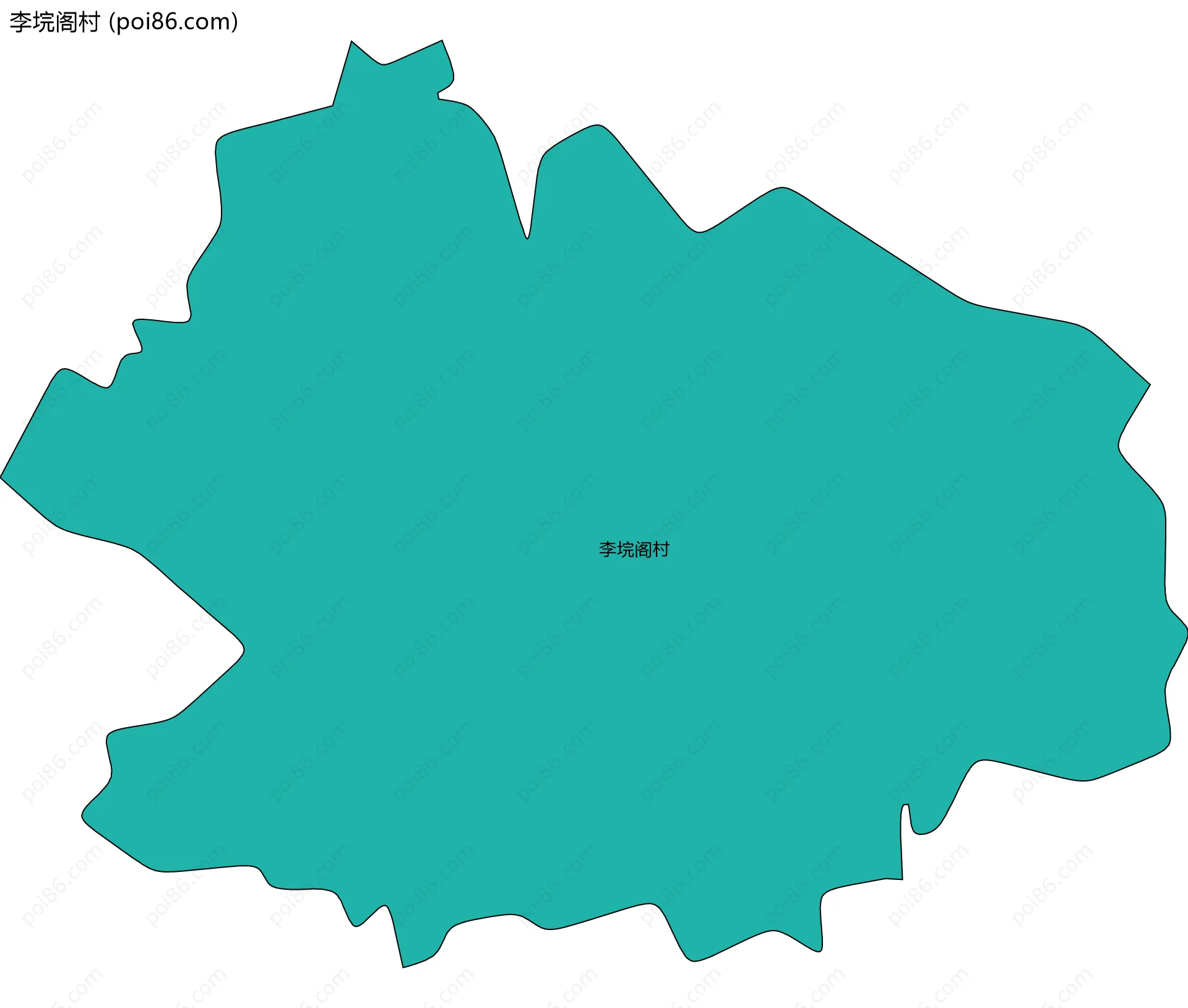 李垸阁村边界地图