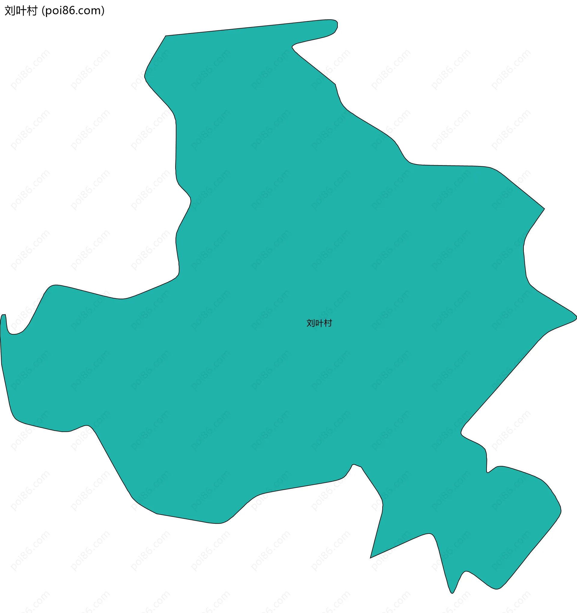 刘叶村边界地图