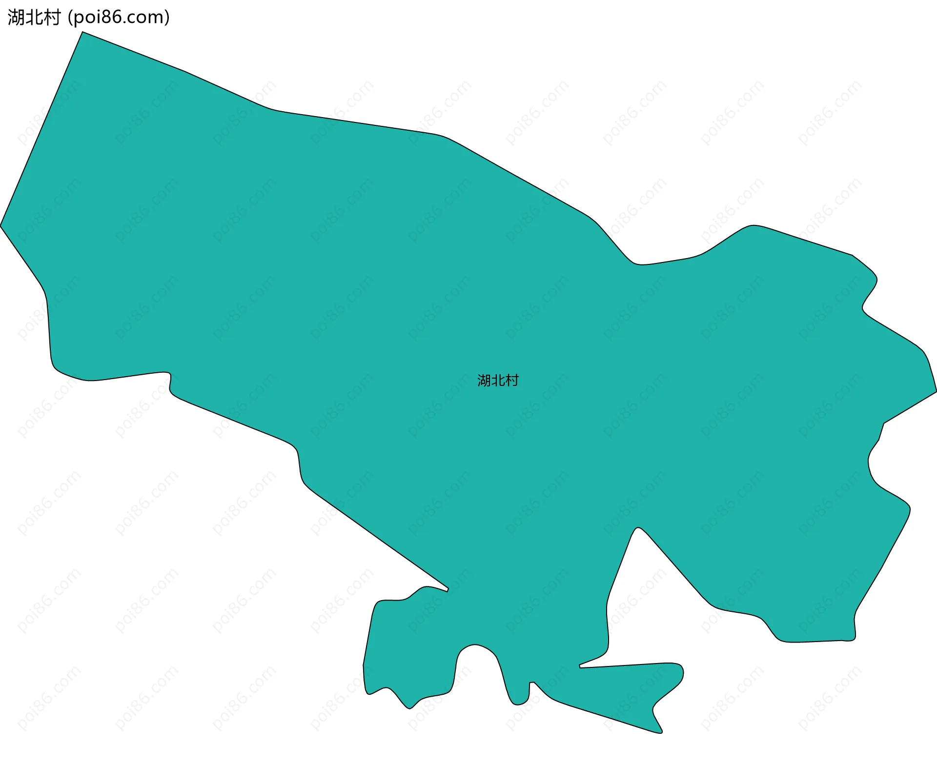 湖北村边界地图
