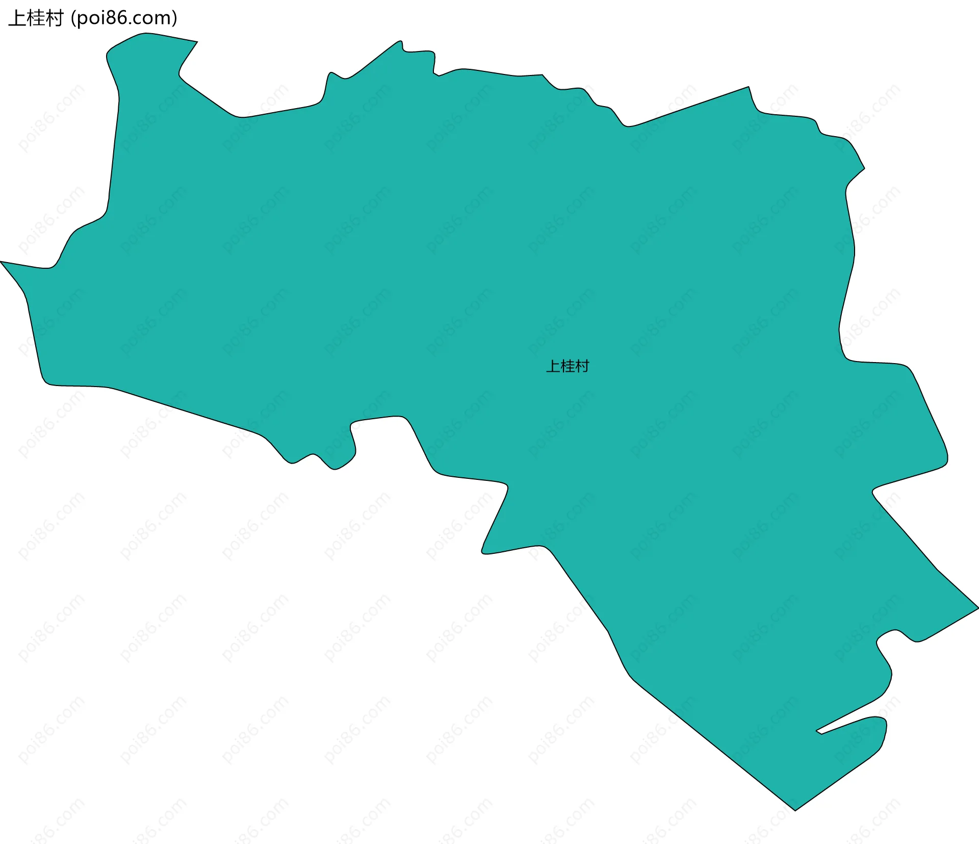 上桂村边界地图