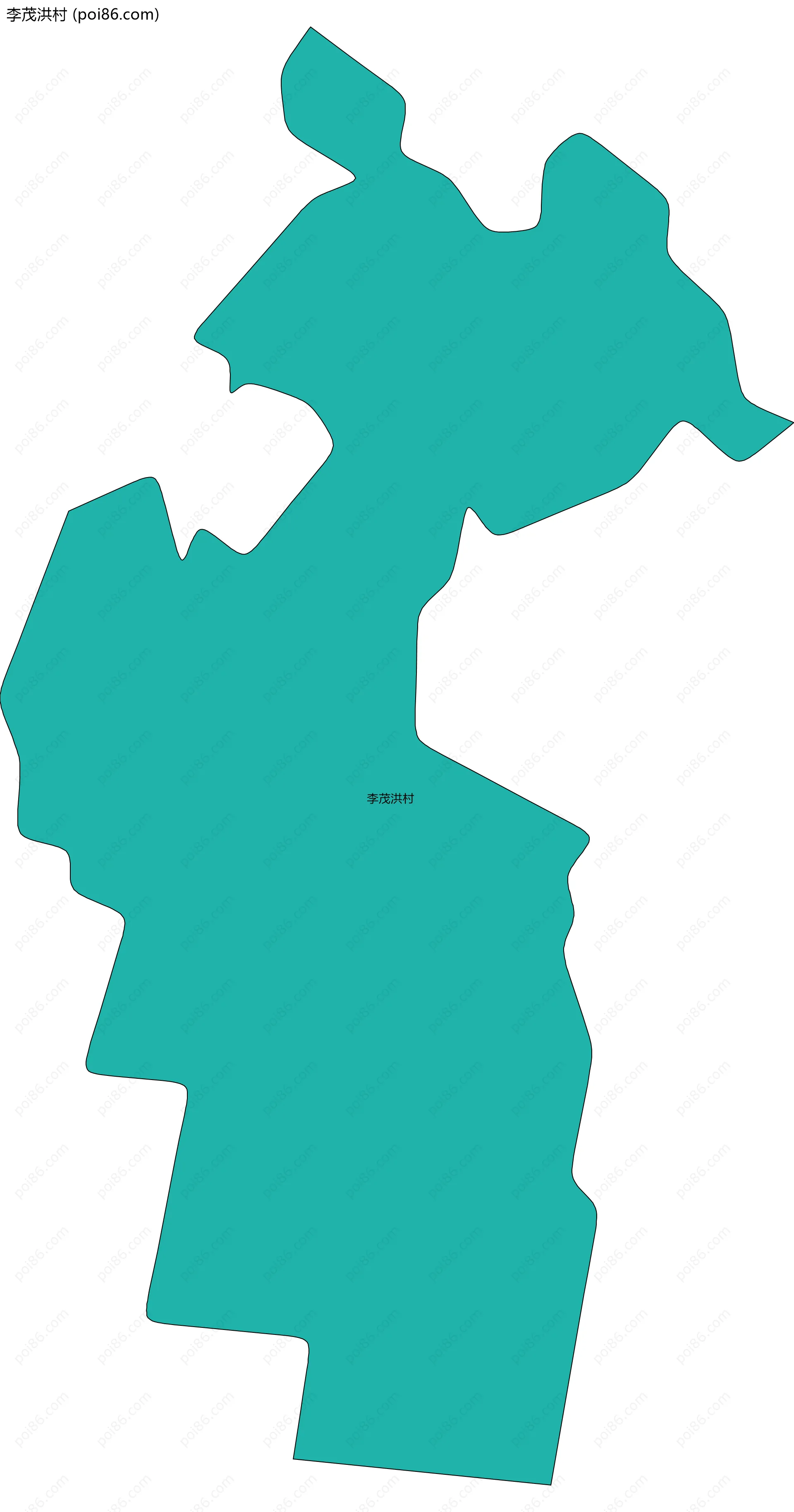 李茂洪村边界地图