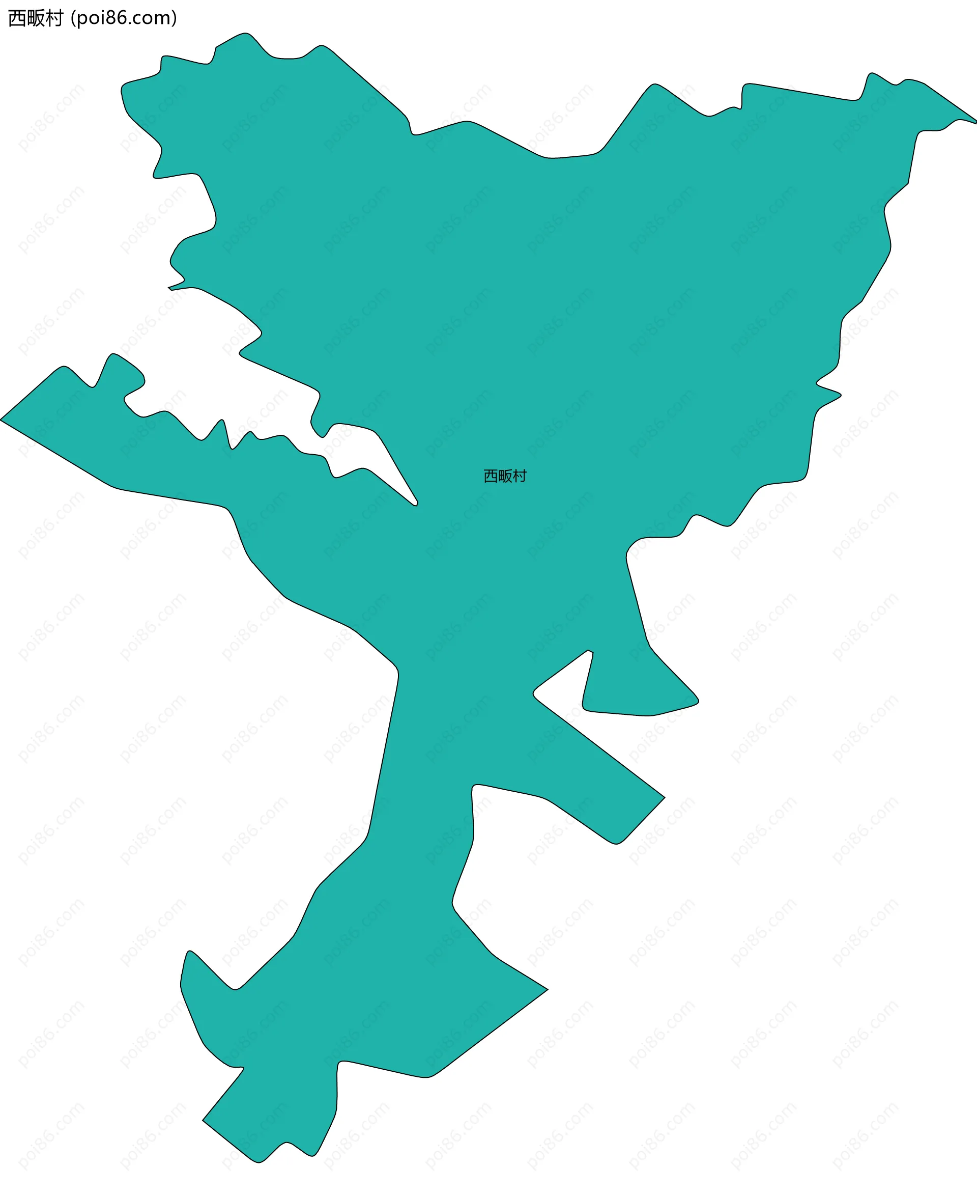 西畈村边界地图