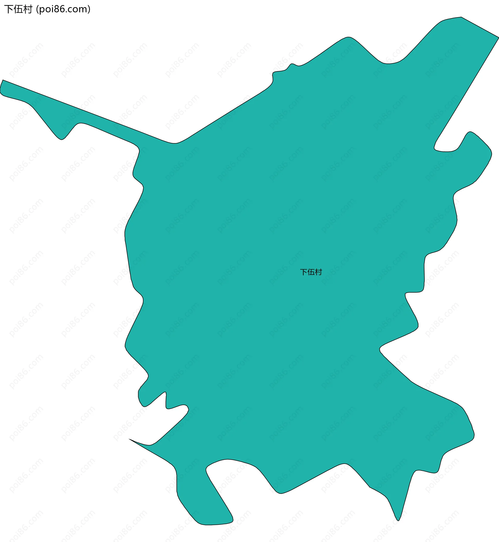 下伍村边界地图