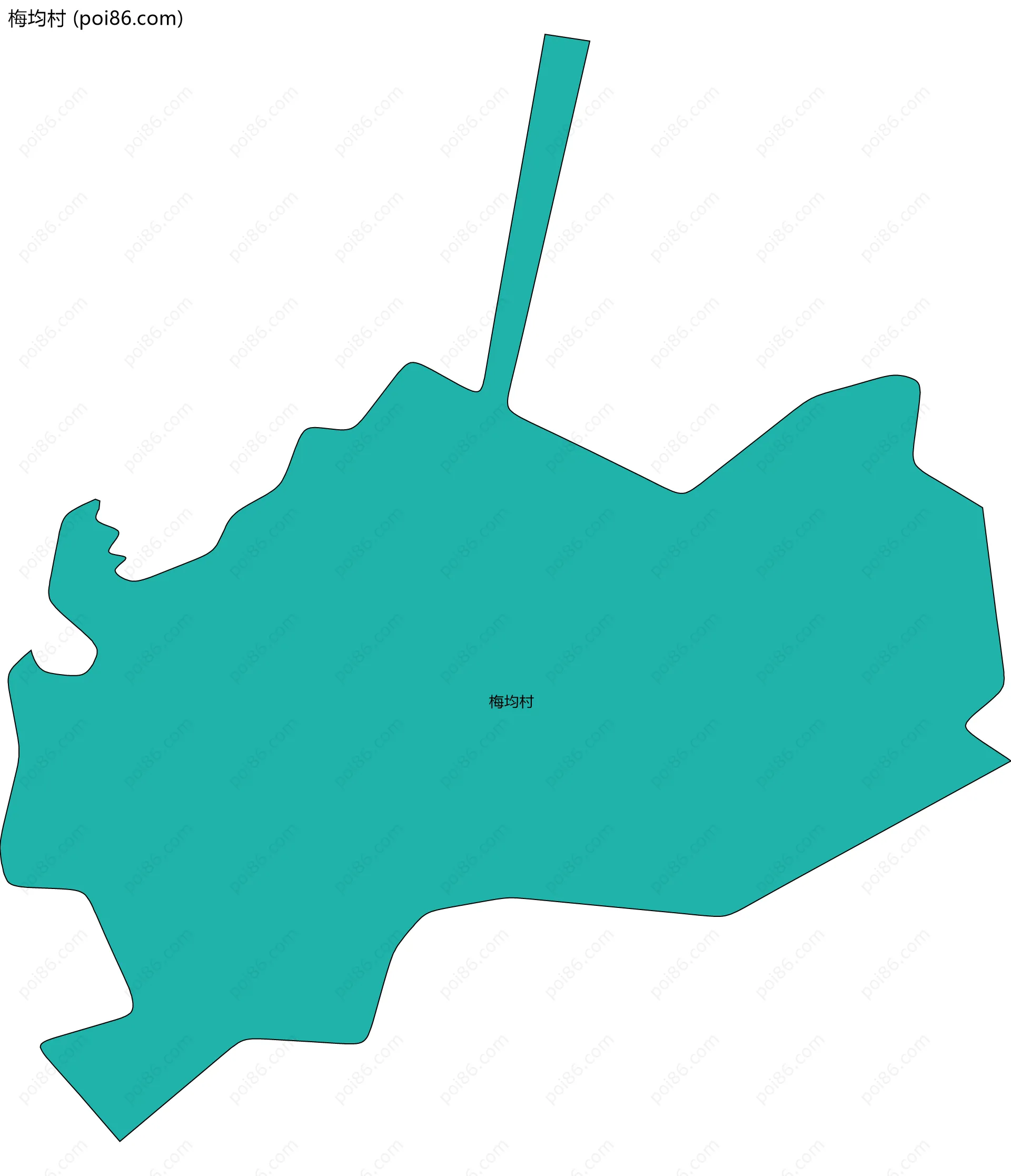 梅均村边界地图