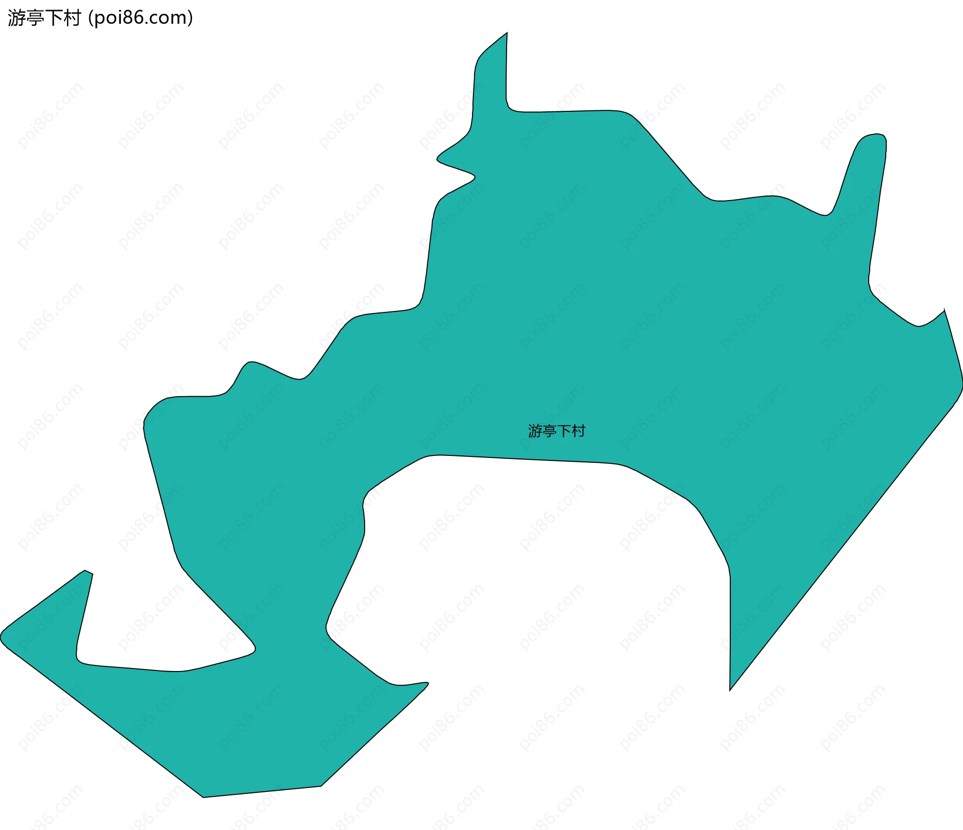 游亭下村边界地图