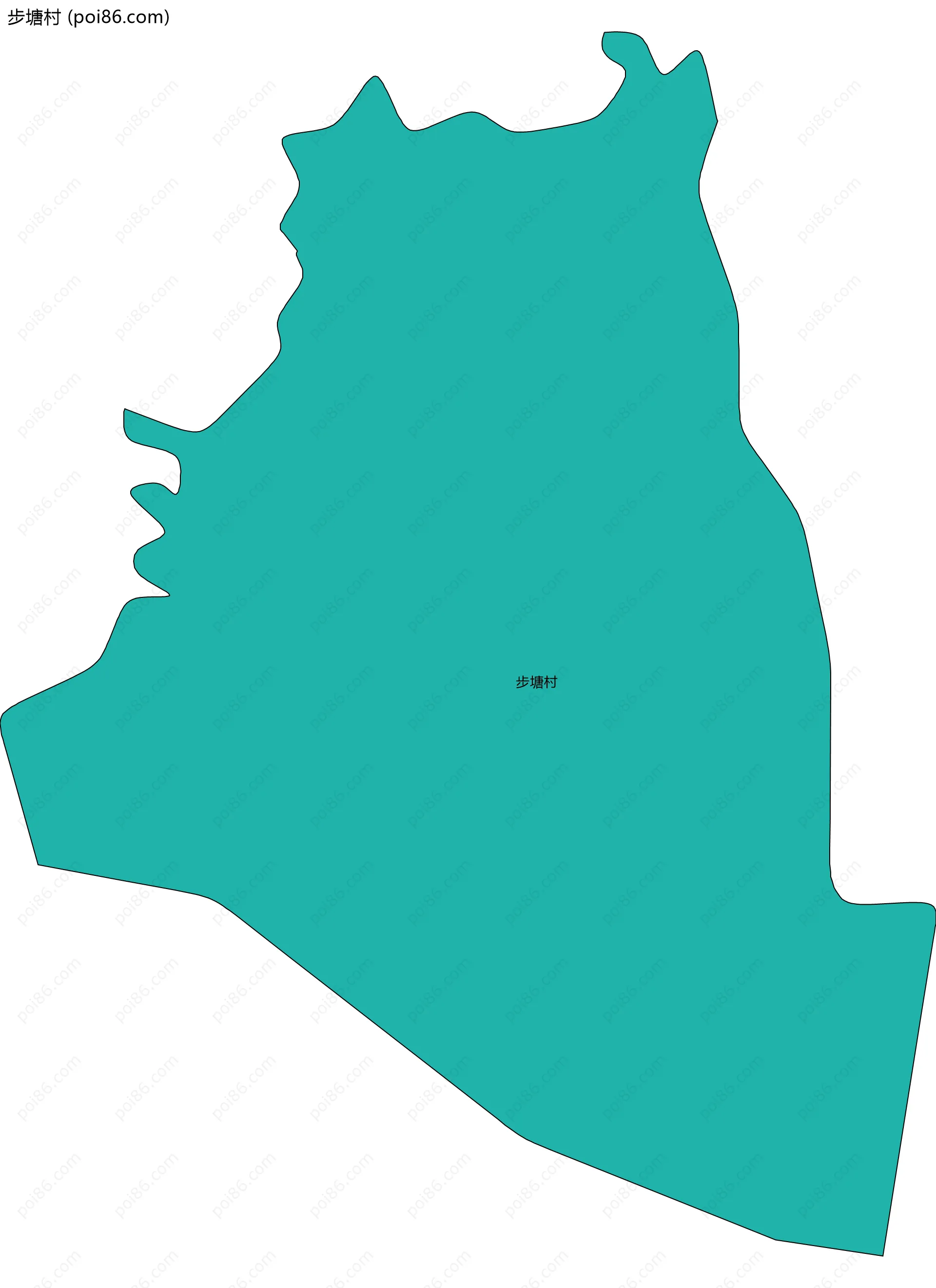 步塘村边界地图