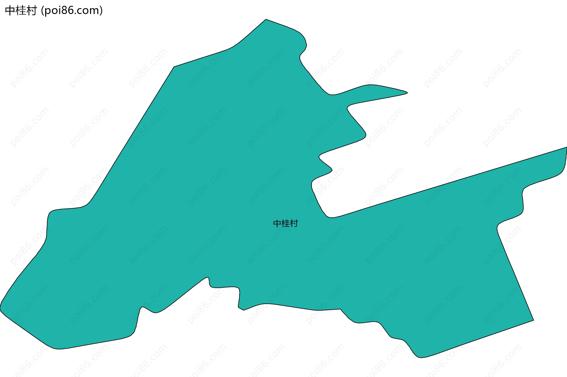 中桂村边界地图