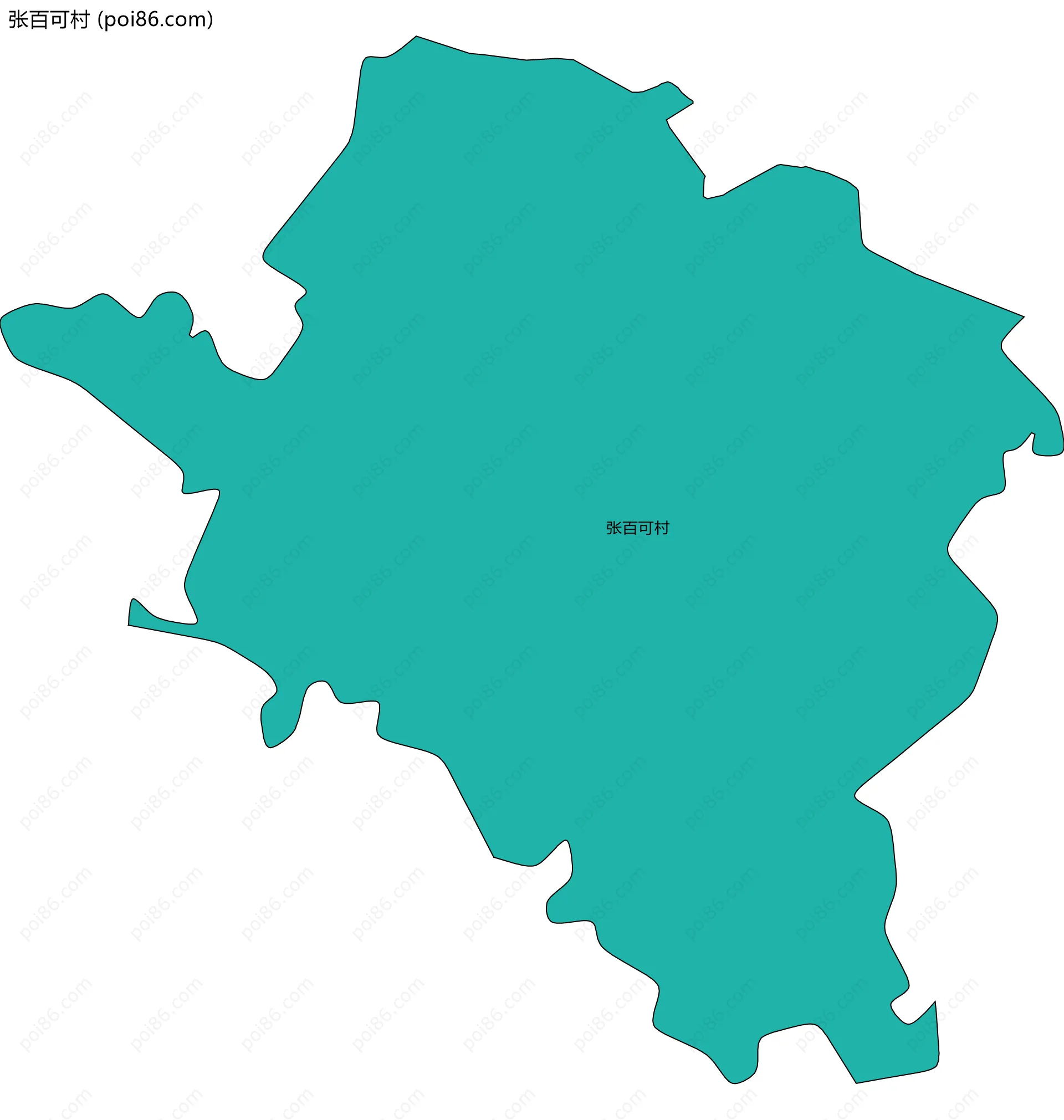 张百可村边界地图