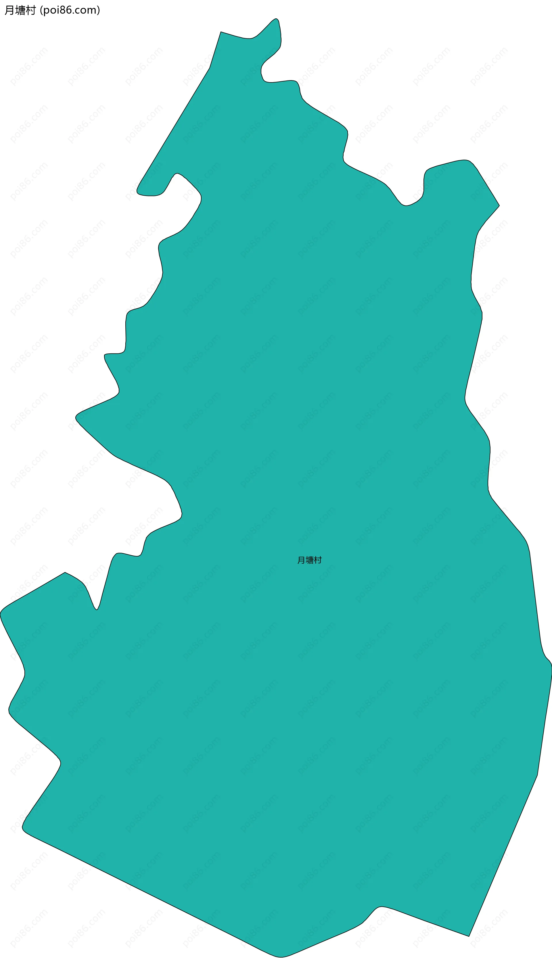 月塘村边界地图