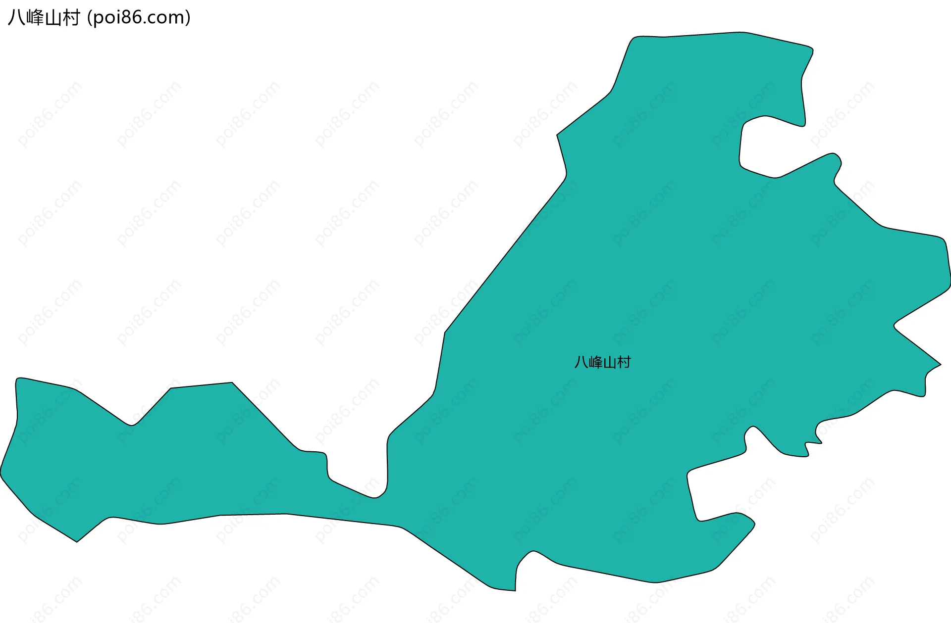 八峰山村边界地图
