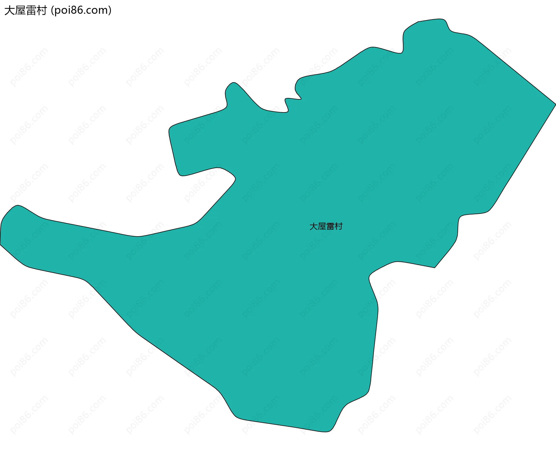 大屋雷村边界地图