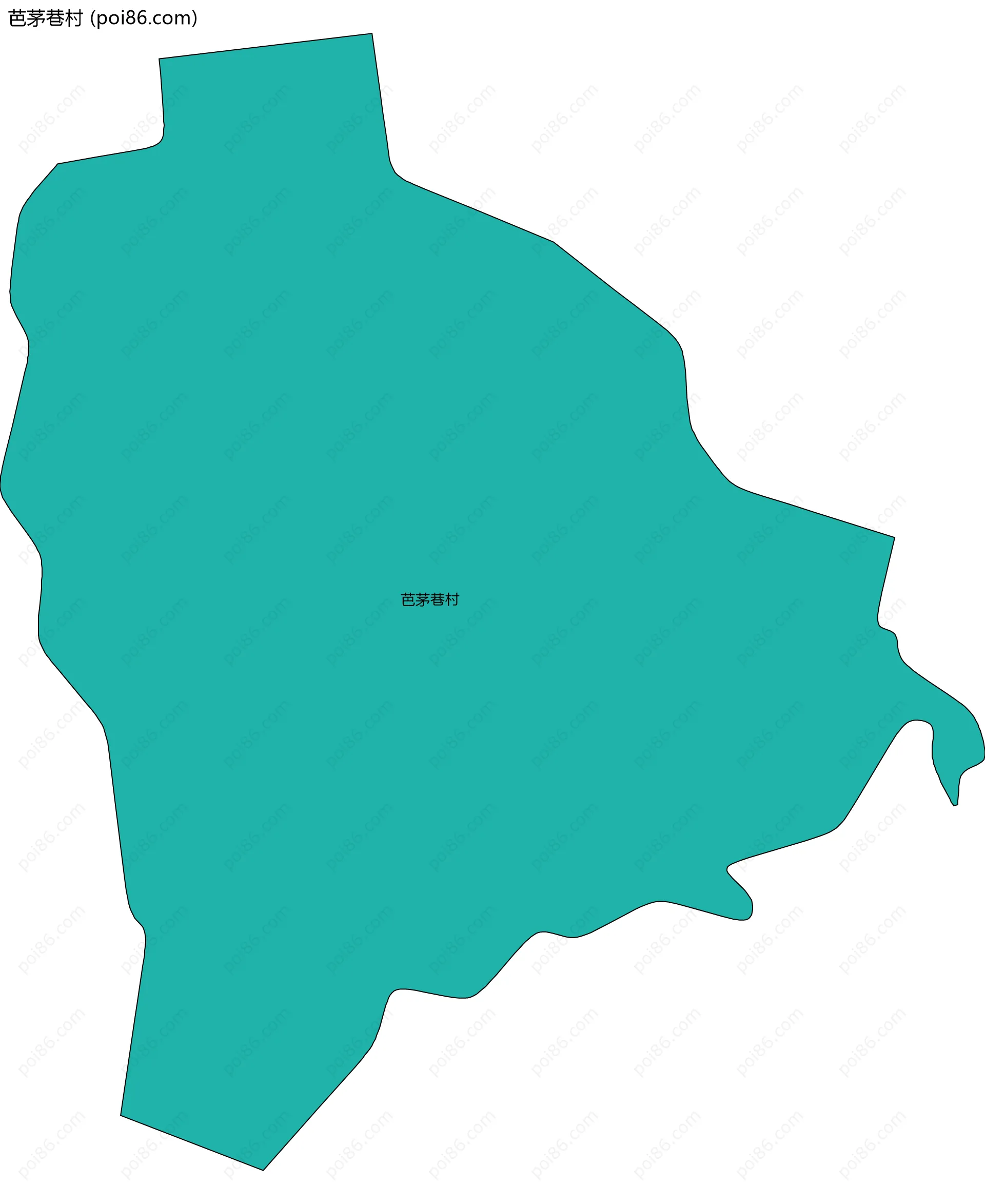 芭茅巷村边界地图