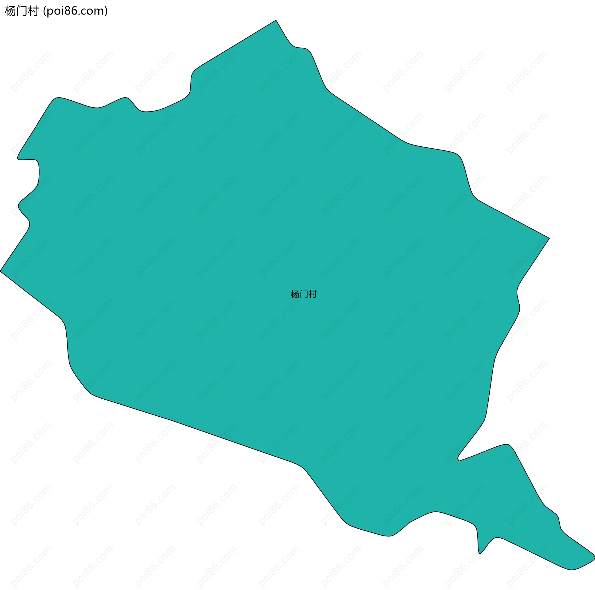 杨门村边界地图