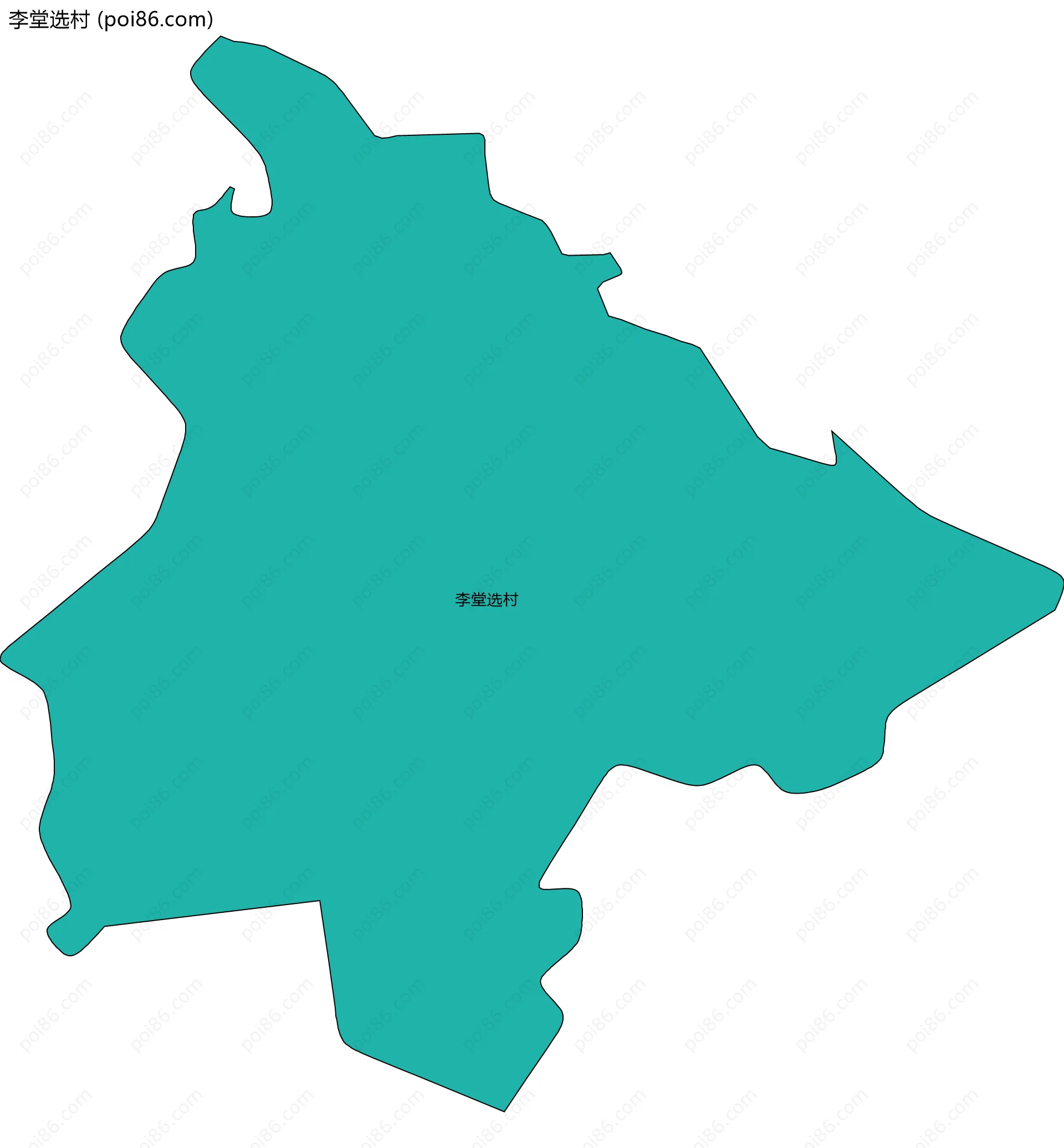 李堂选村边界地图
