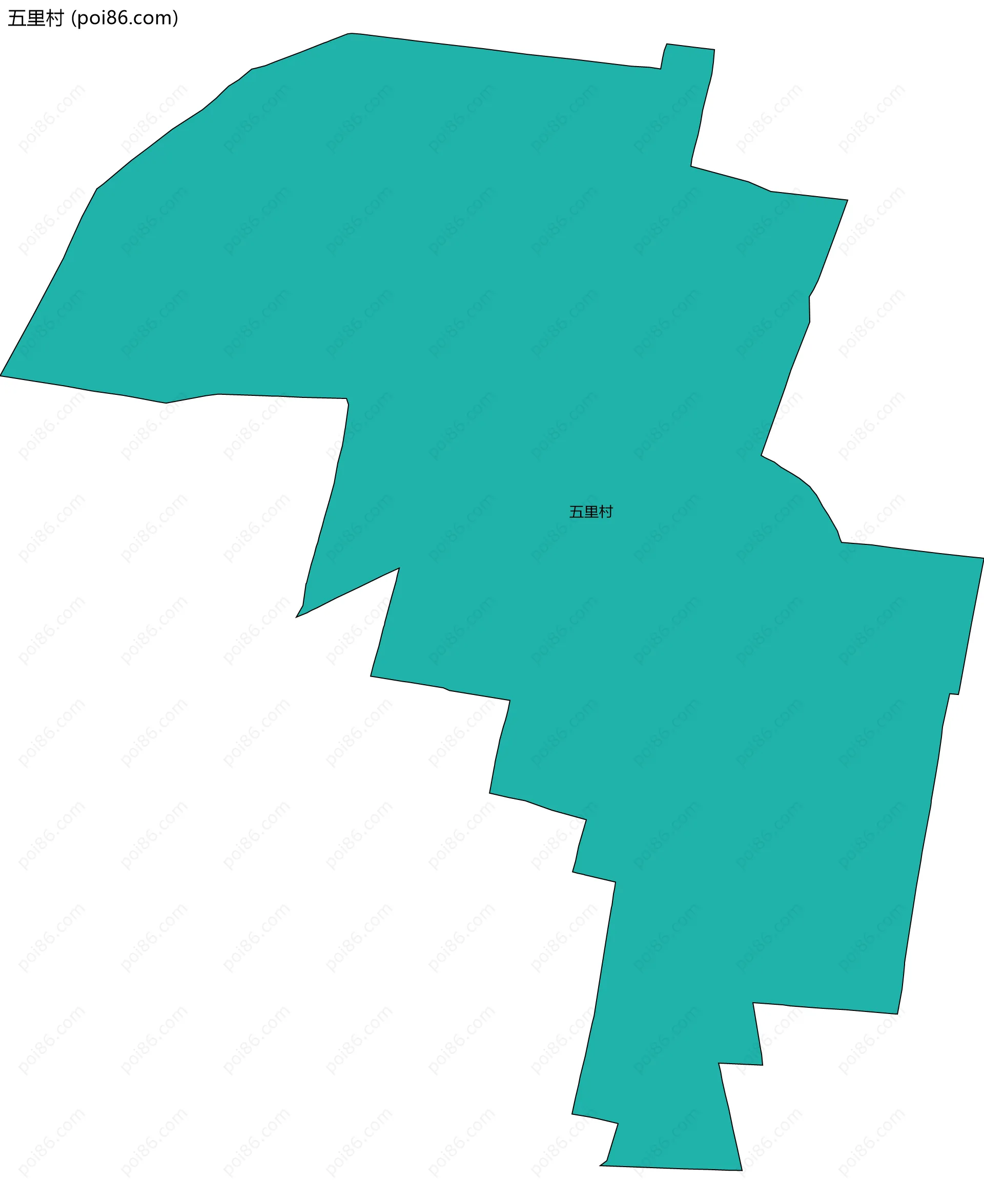 五里村边界地图