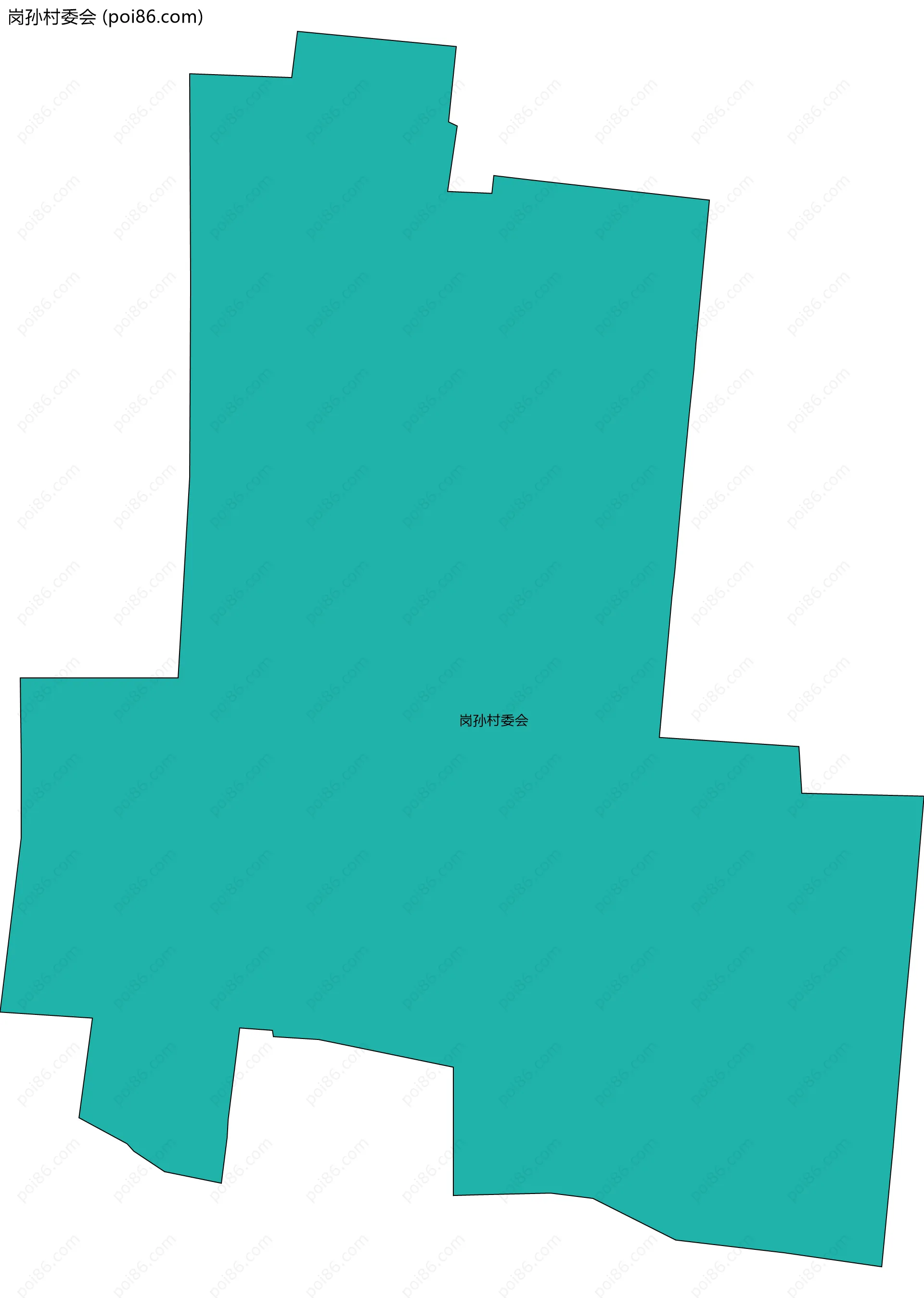 岗孙村委会边界地图