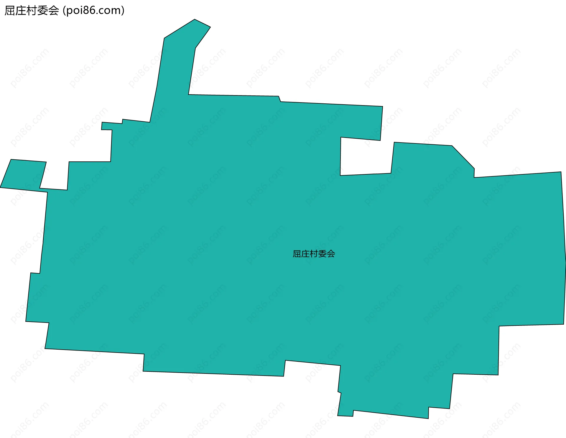 屈庄村委会边界地图