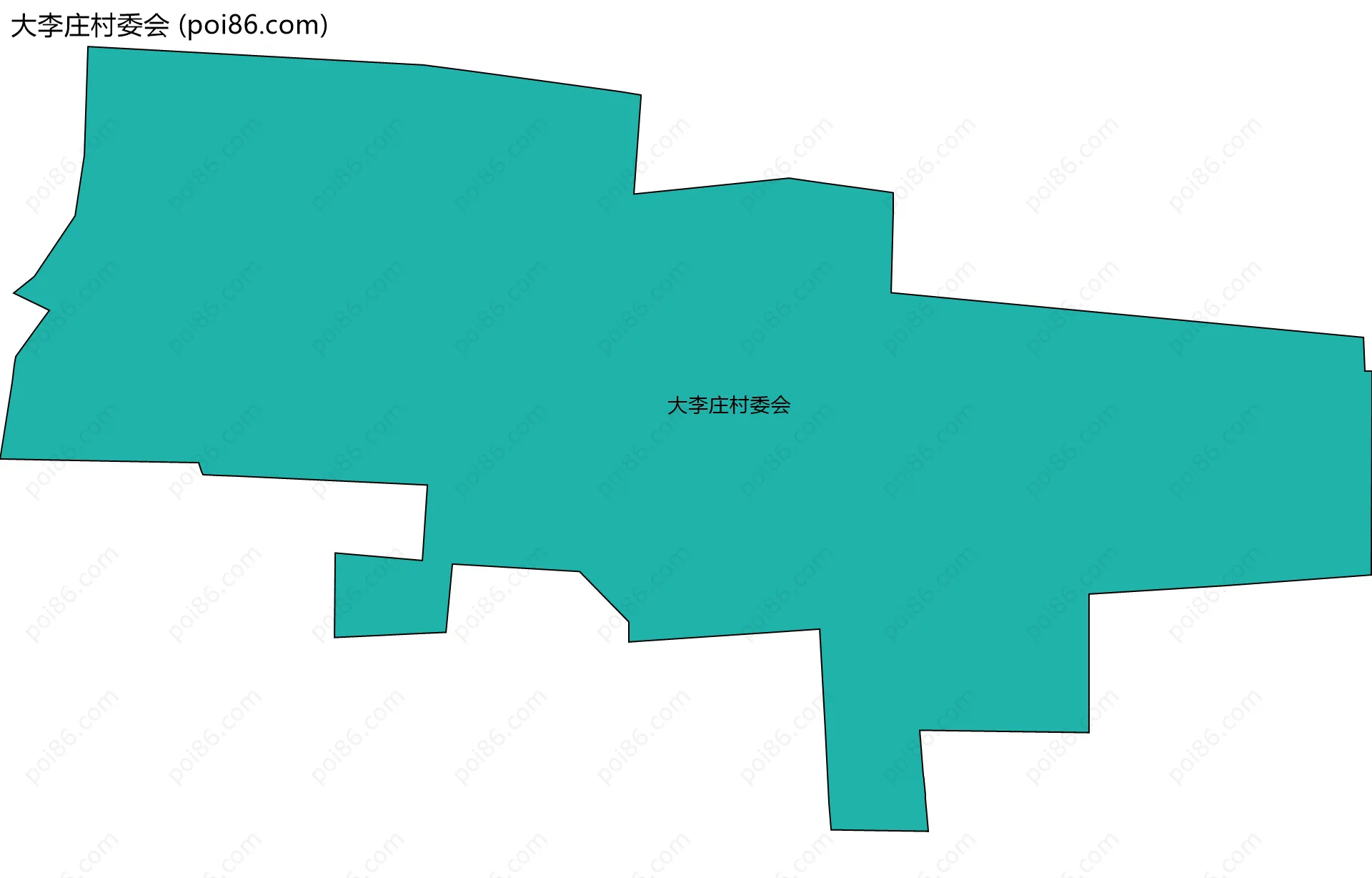 大李庄村委会边界地图