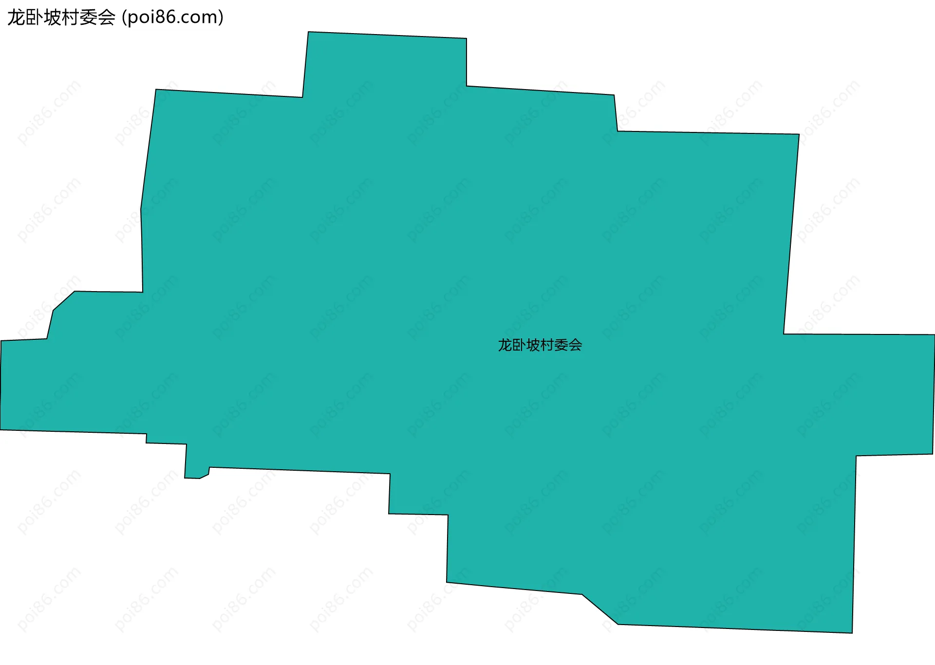 龙卧坡村委会边界地图