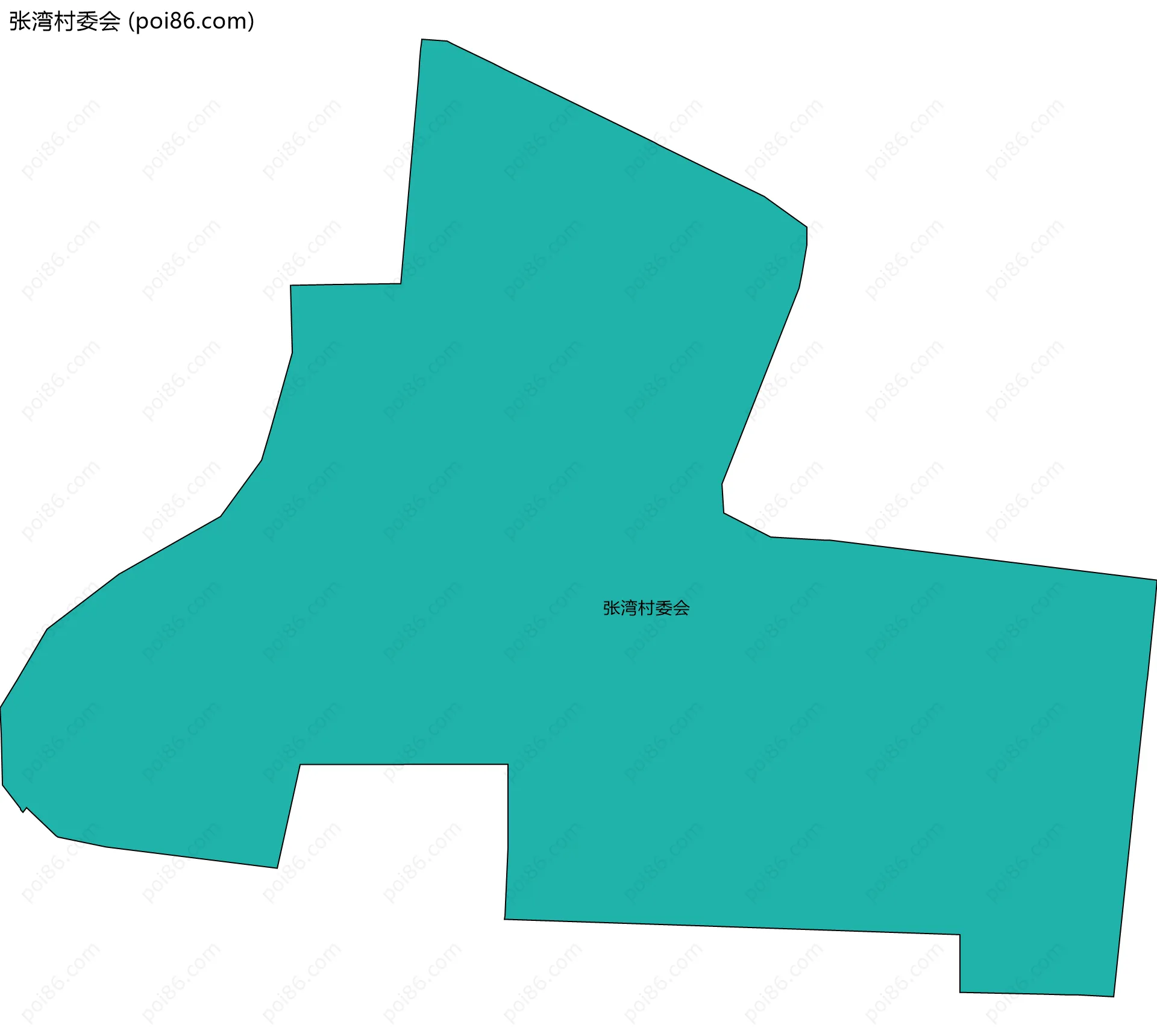 张湾村委会边界地图