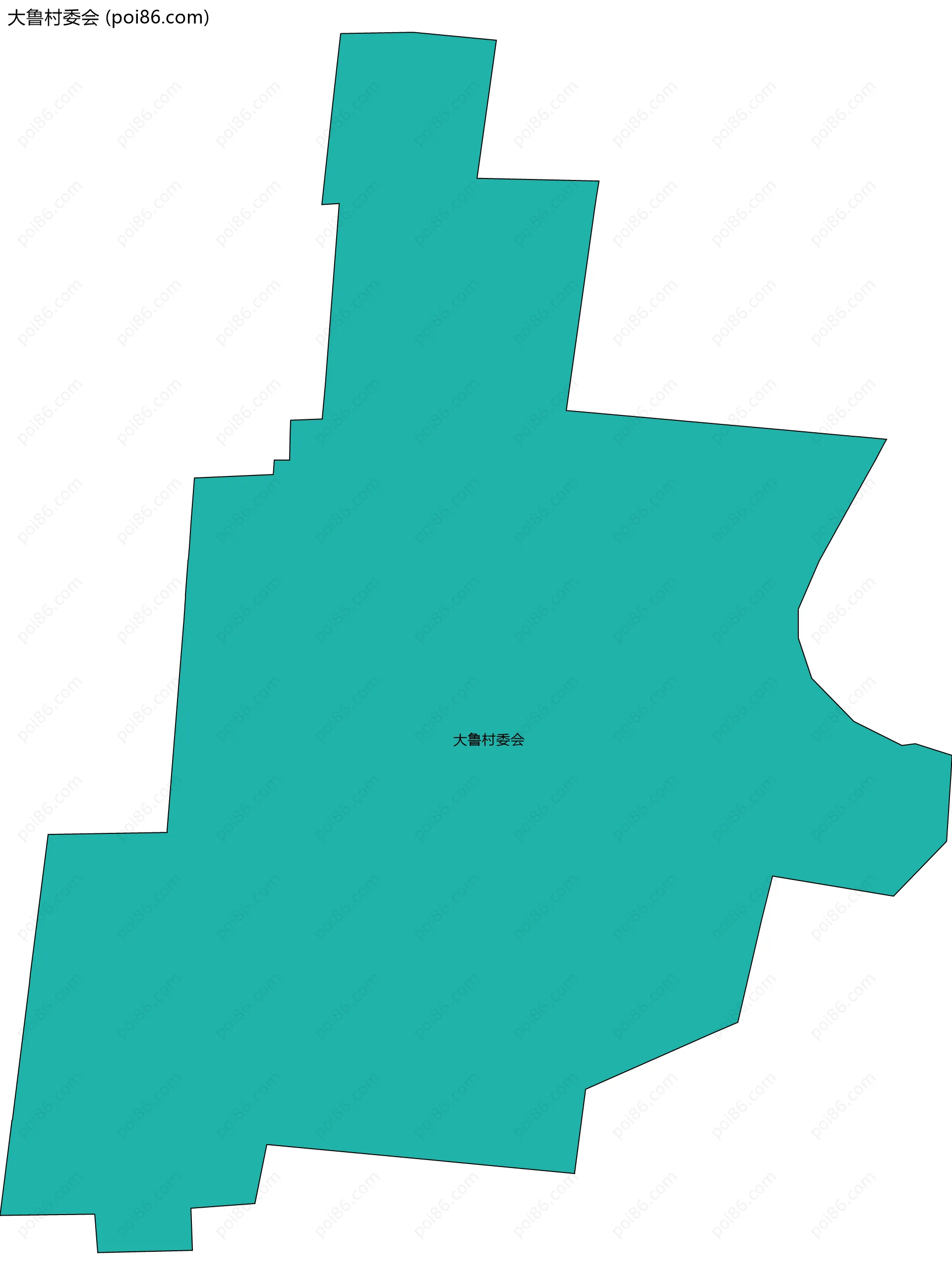 大鲁村委会边界地图