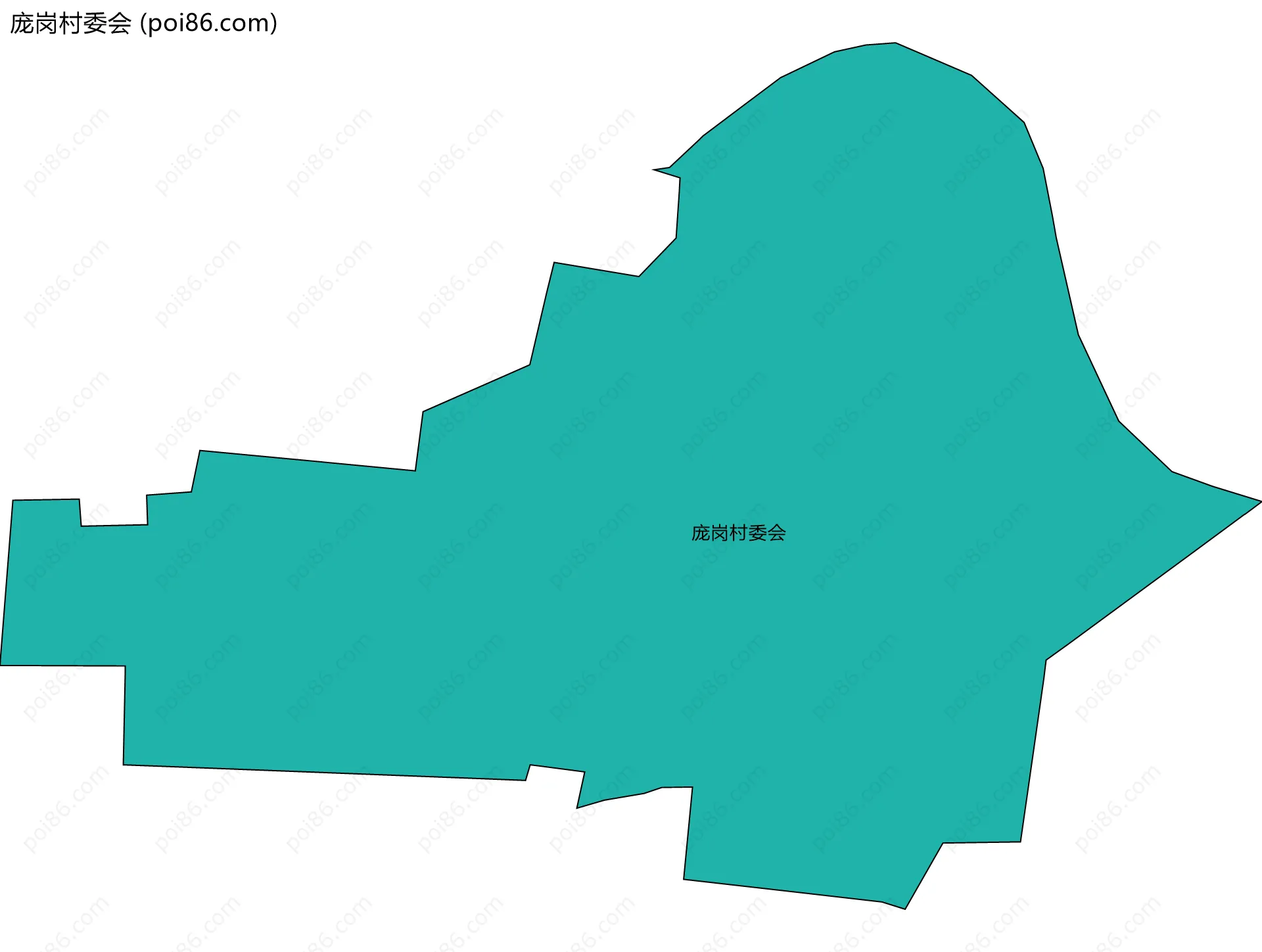 庞岗村委会边界地图