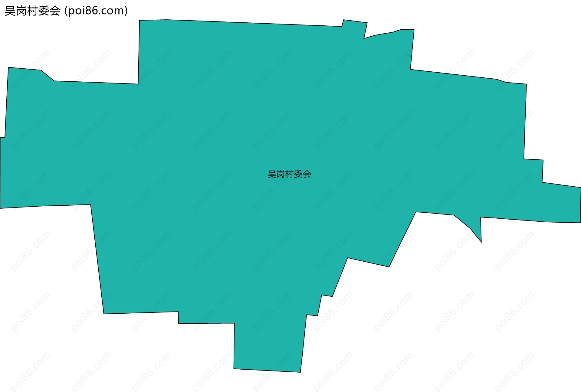 吴岗村委会边界地图