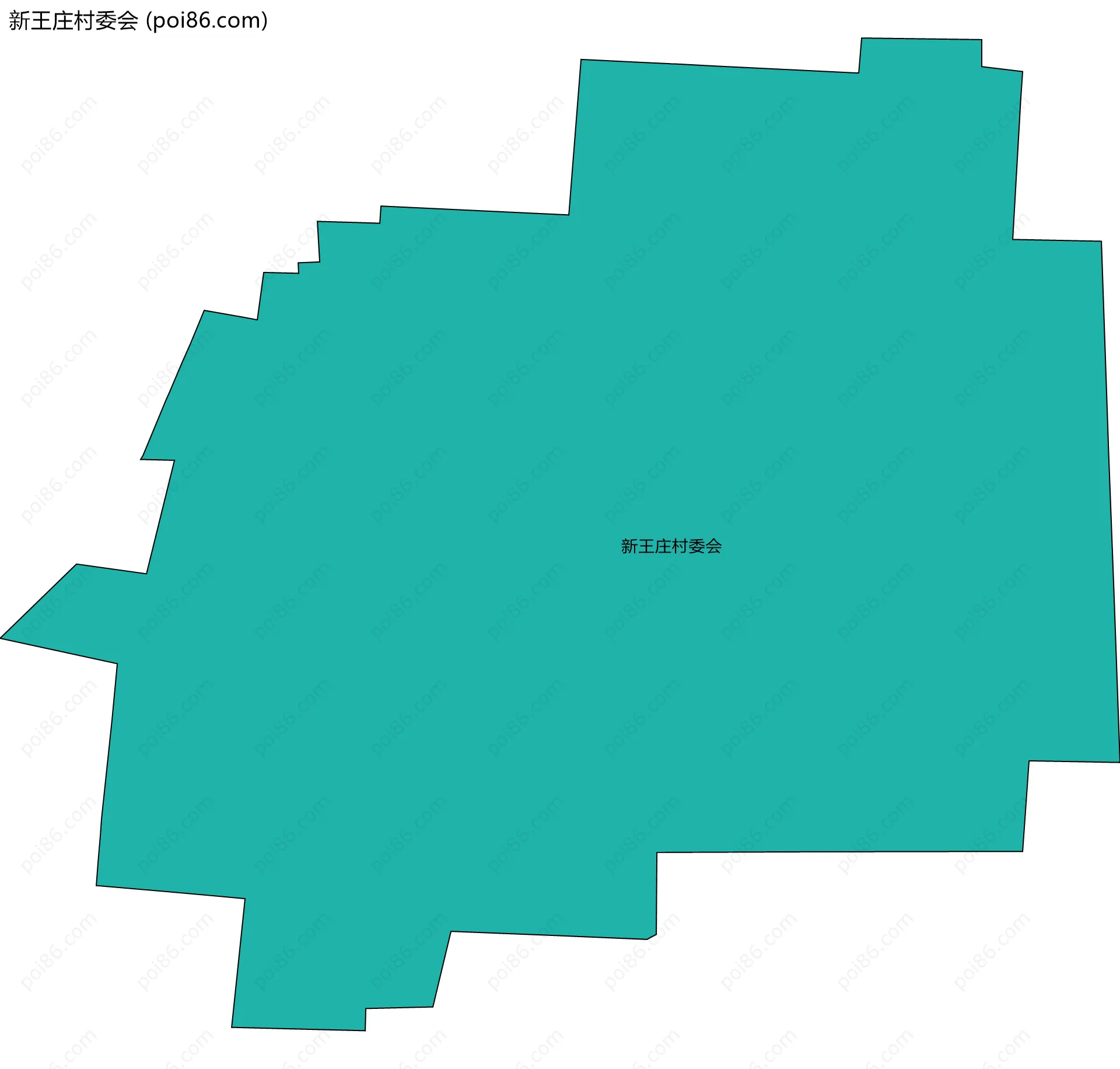 新王庄村委会边界地图