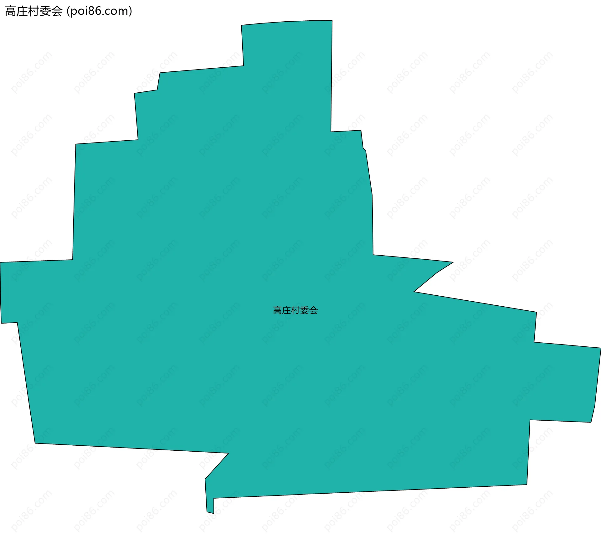 高庄村委会边界地图