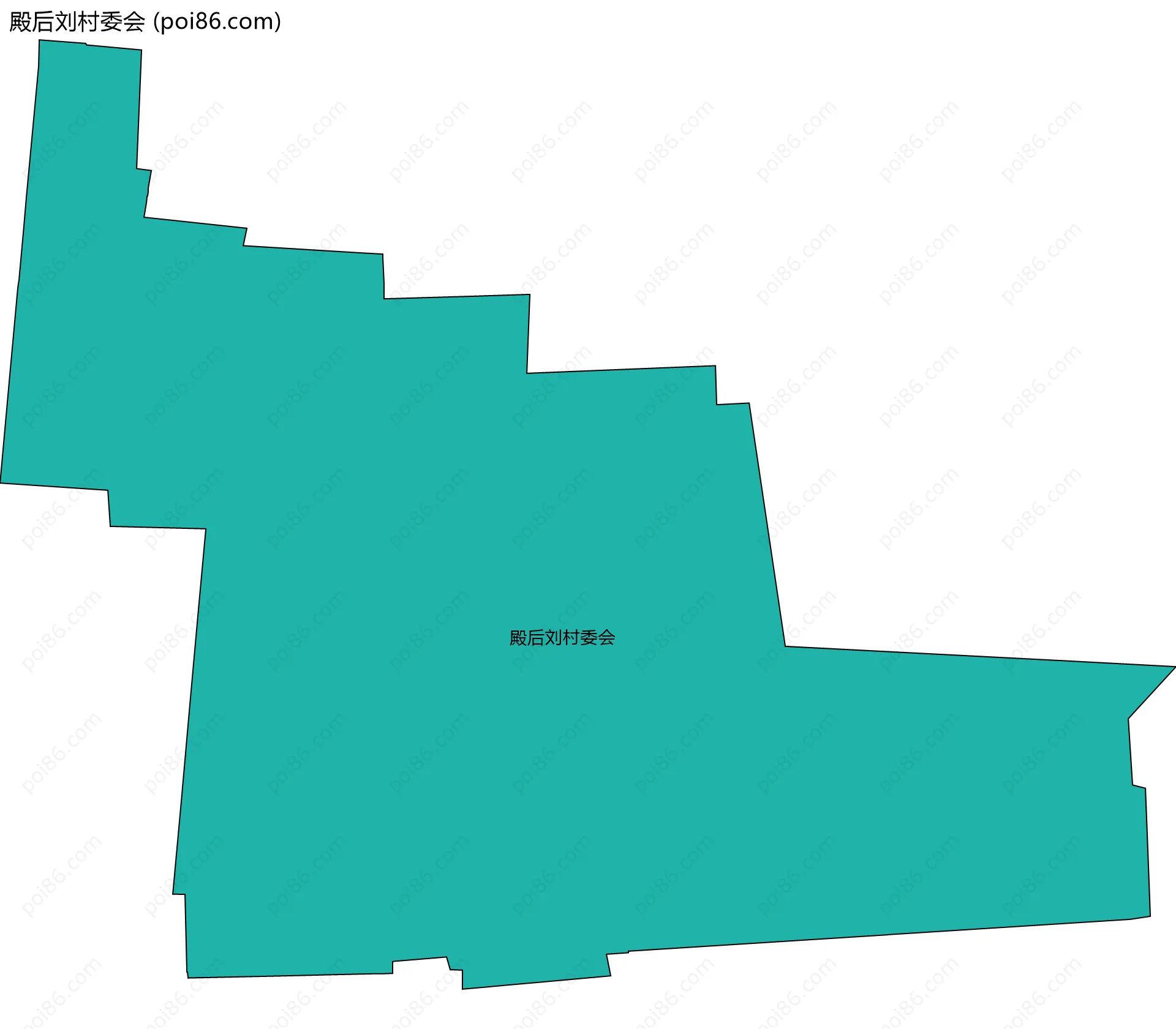 殿后刘村委会边界地图