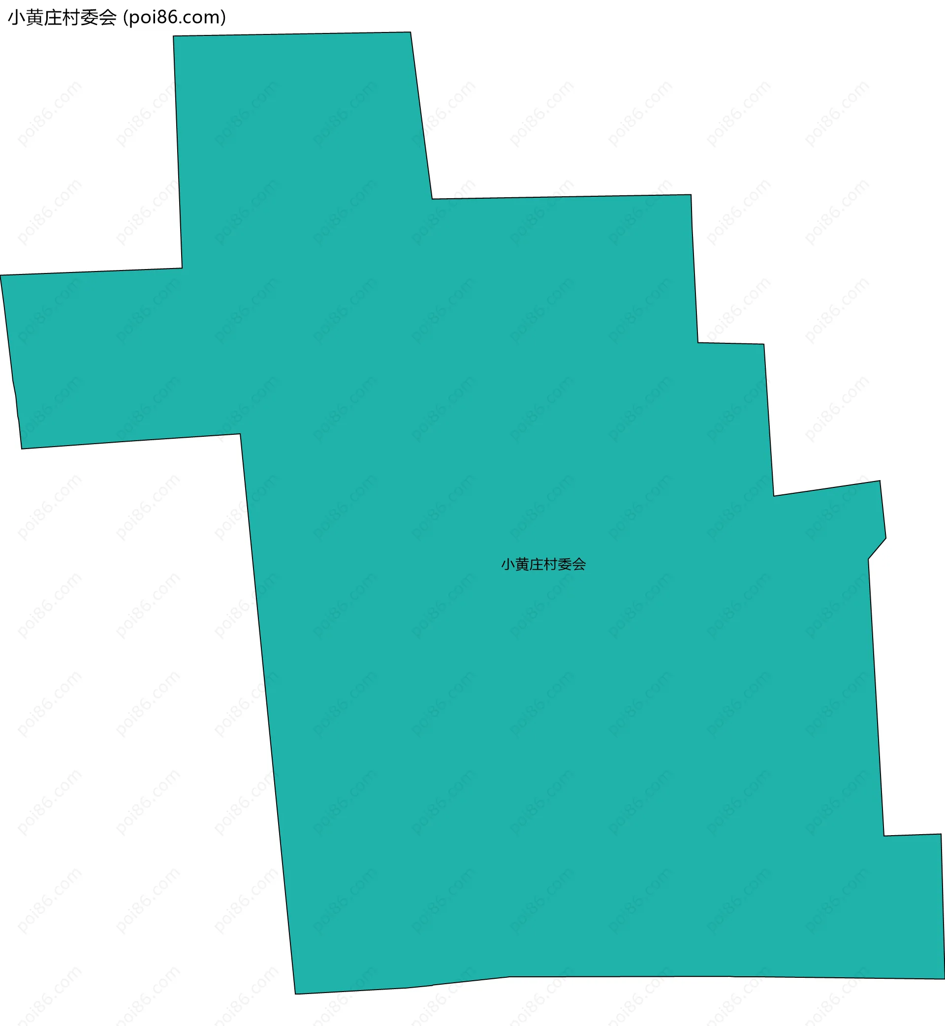 小黄庄村委会边界地图