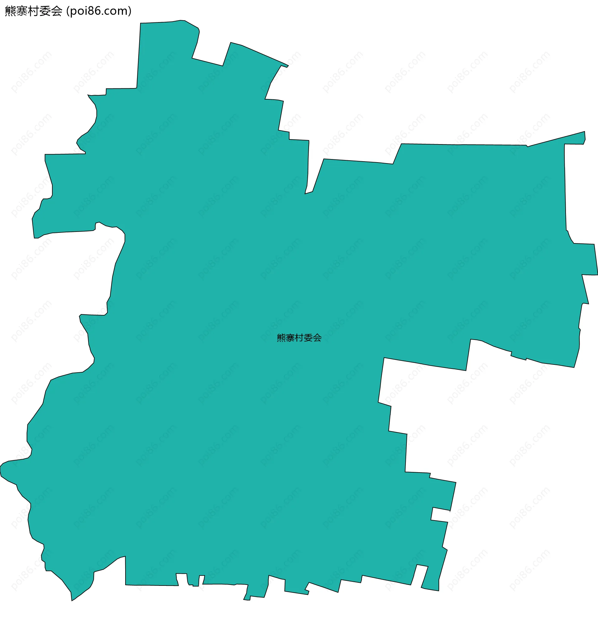 熊寨村委会边界地图
