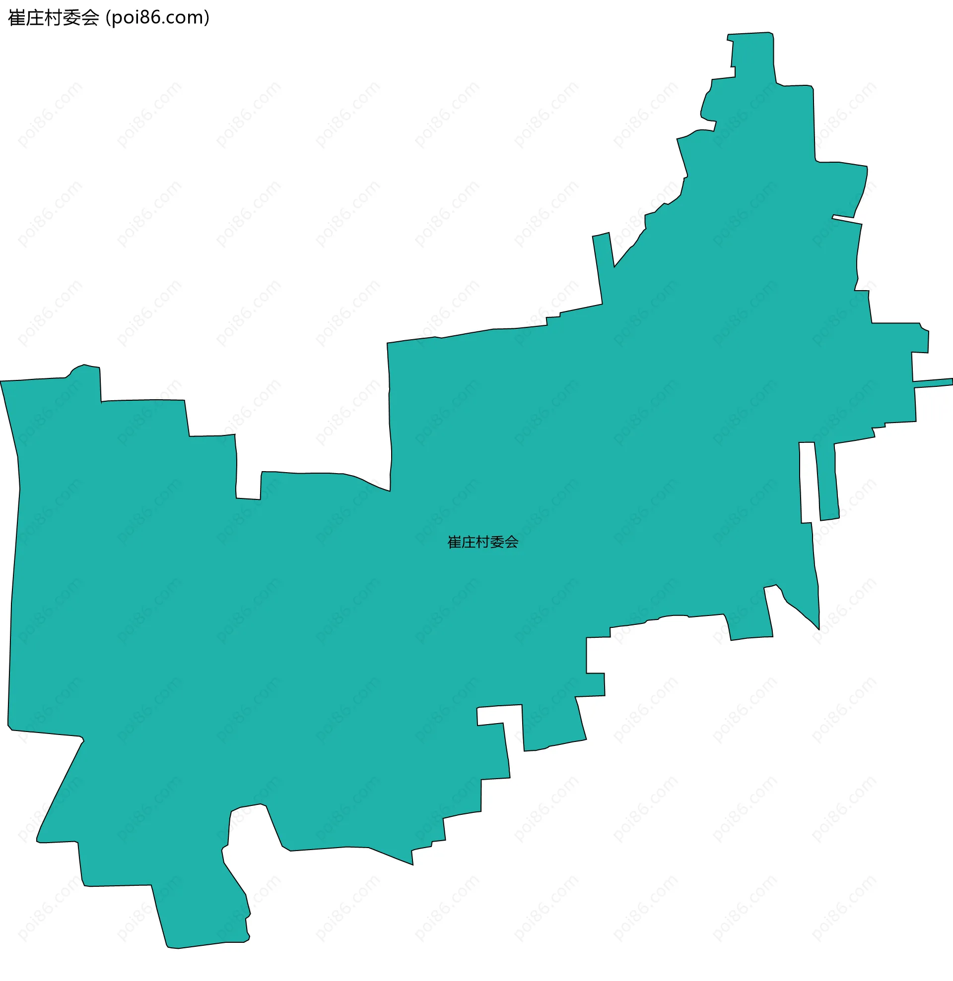 崔庄村委会边界地图