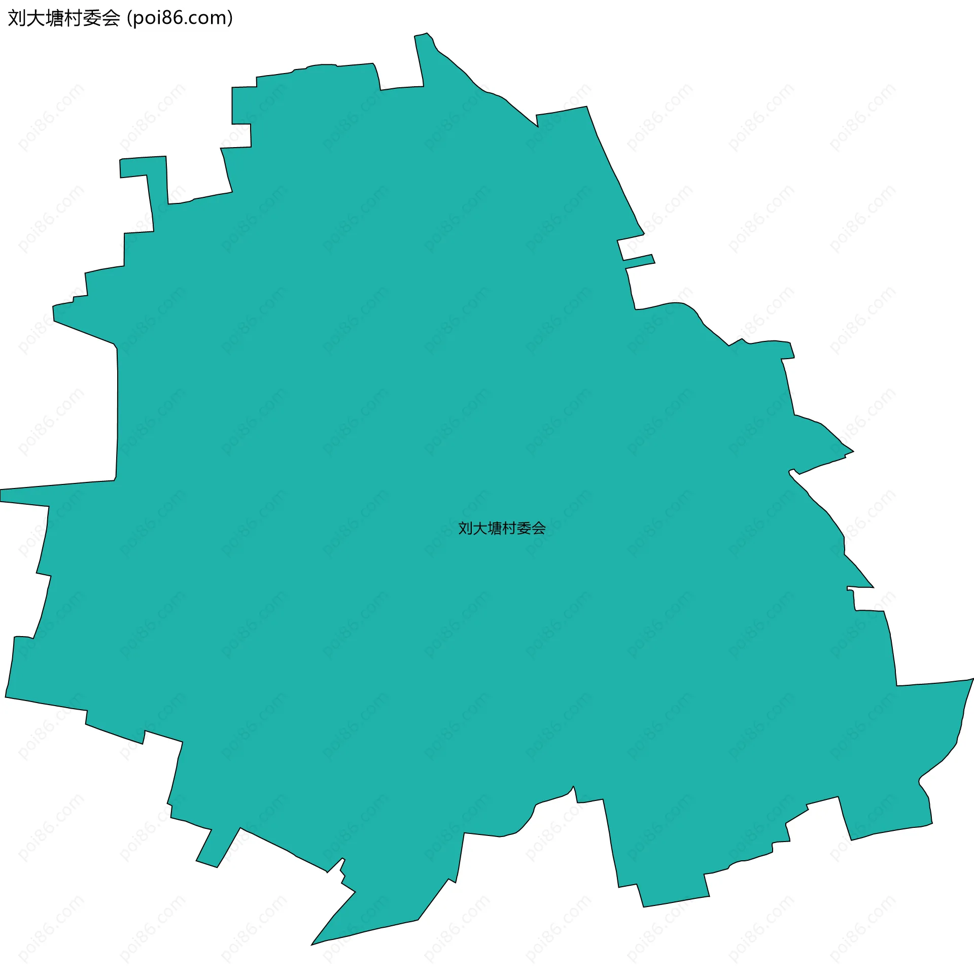 刘大塘村委会边界地图