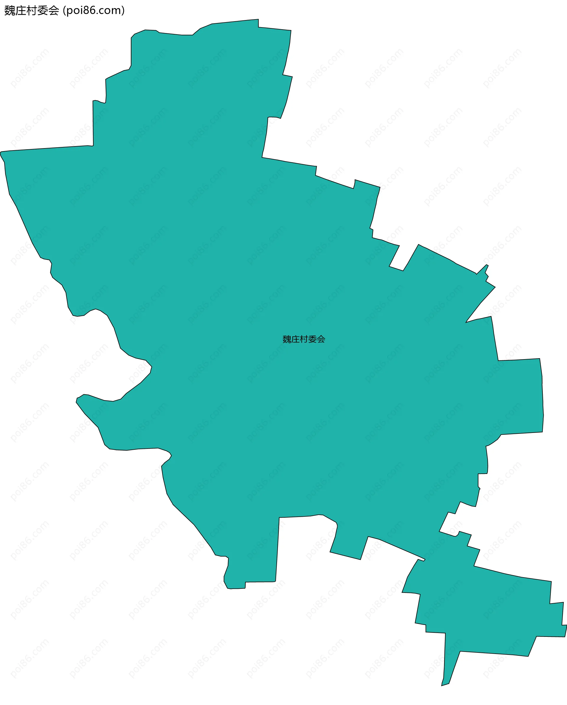 魏庄村委会边界地图