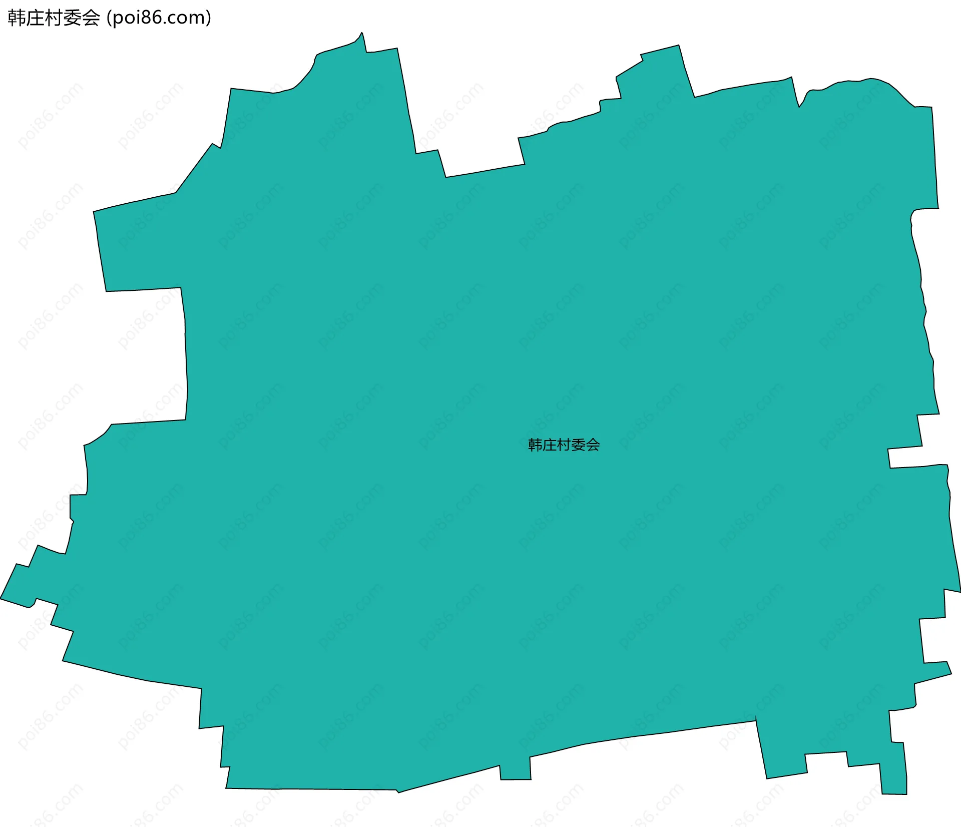 韩庄村委会边界地图