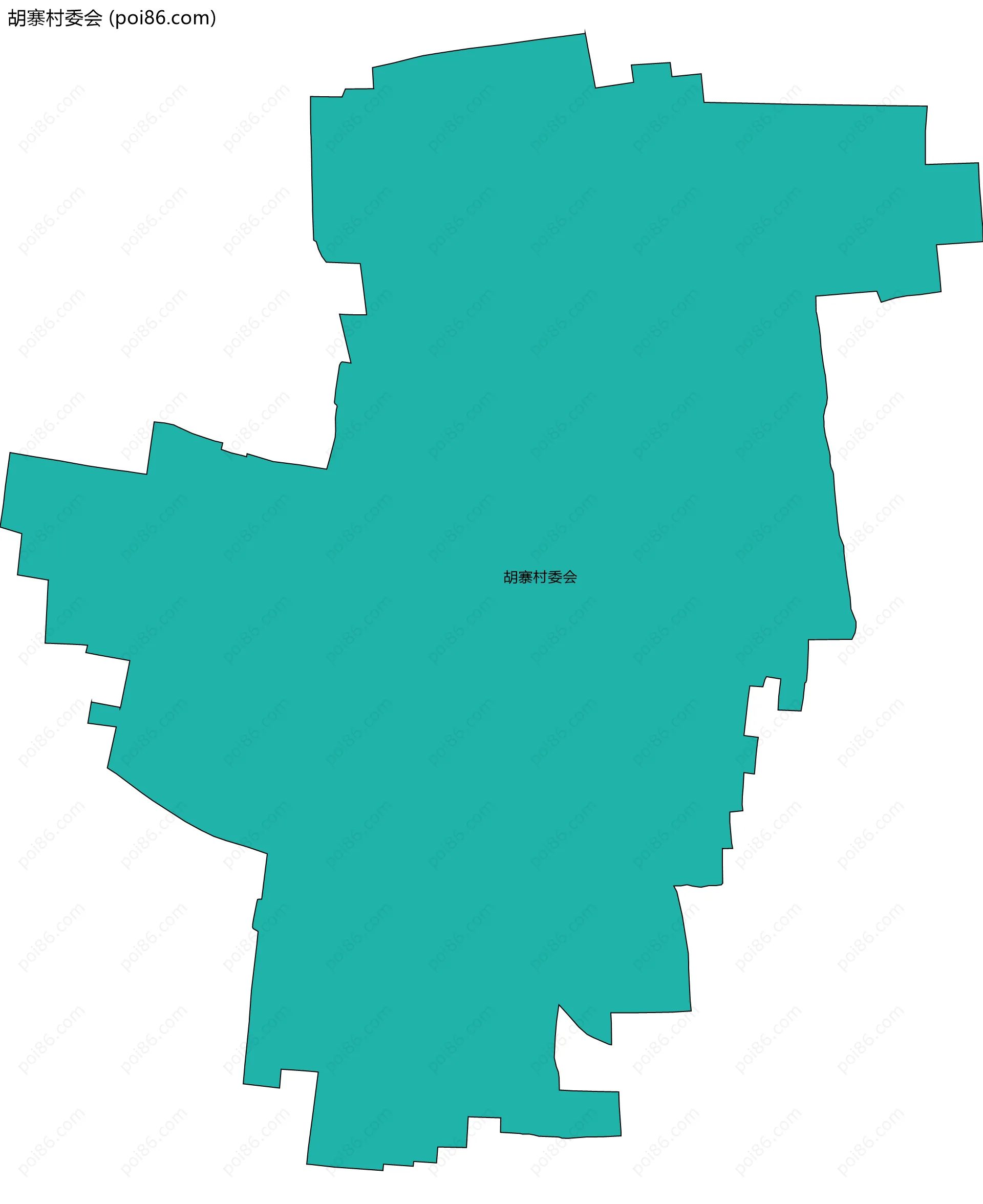 胡寨村委会边界地图