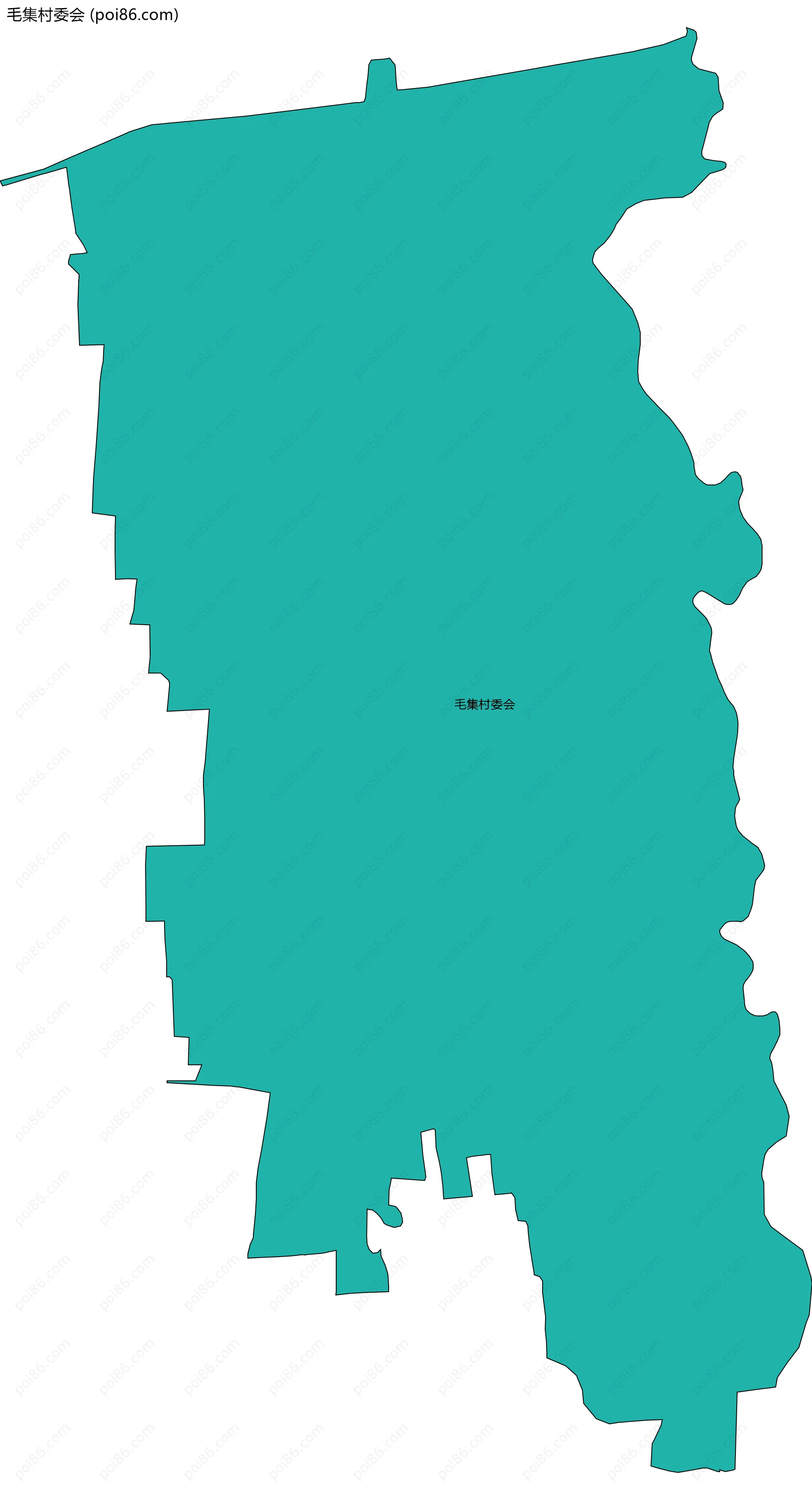 毛集村委会边界地图