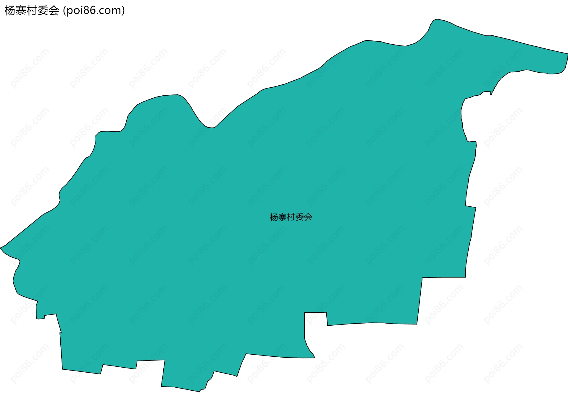 杨寨村委会边界地图
