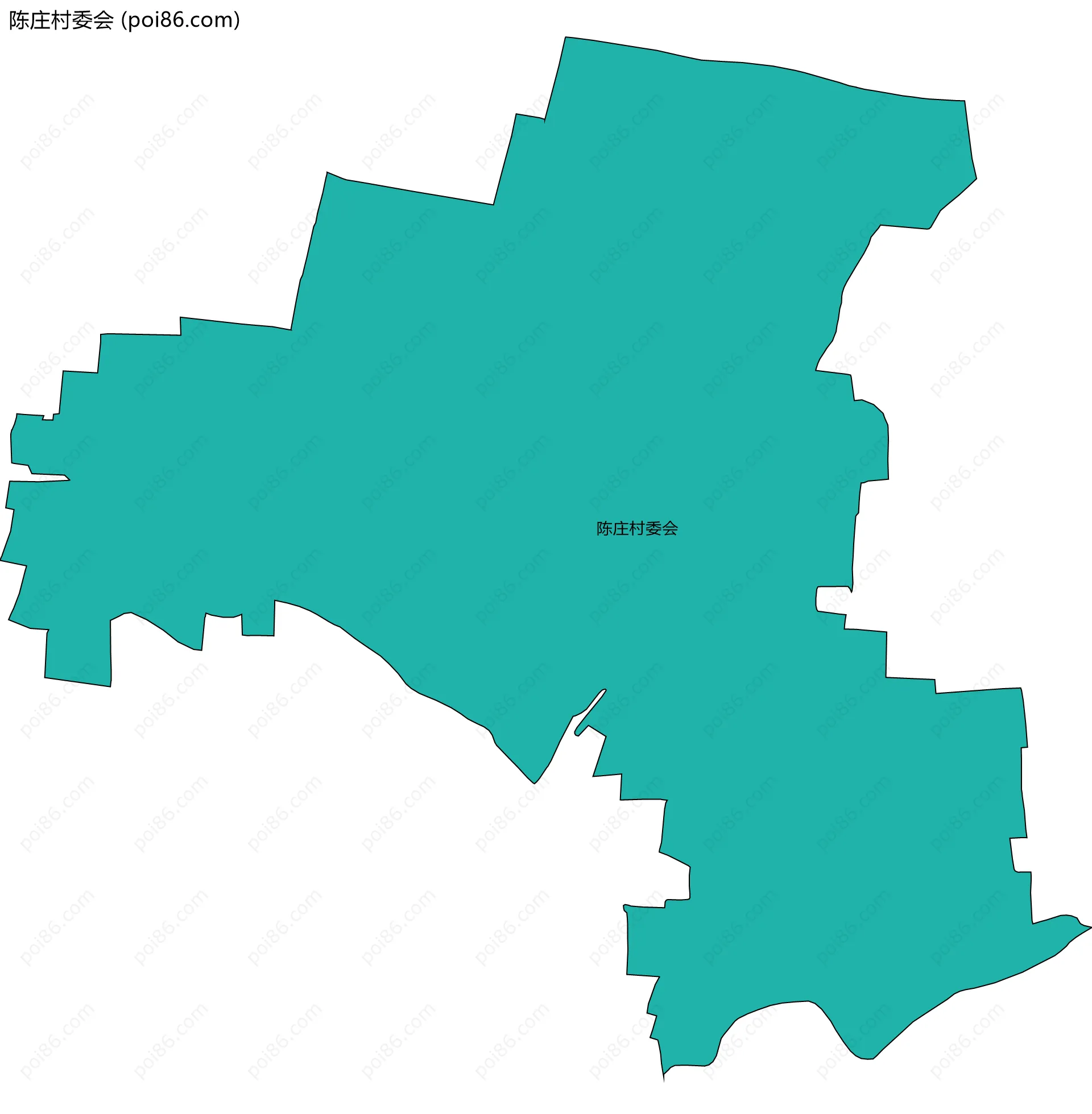 陈庄村委会边界地图