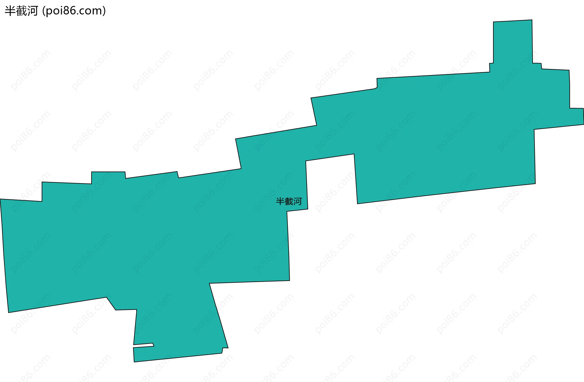半截河边界地图